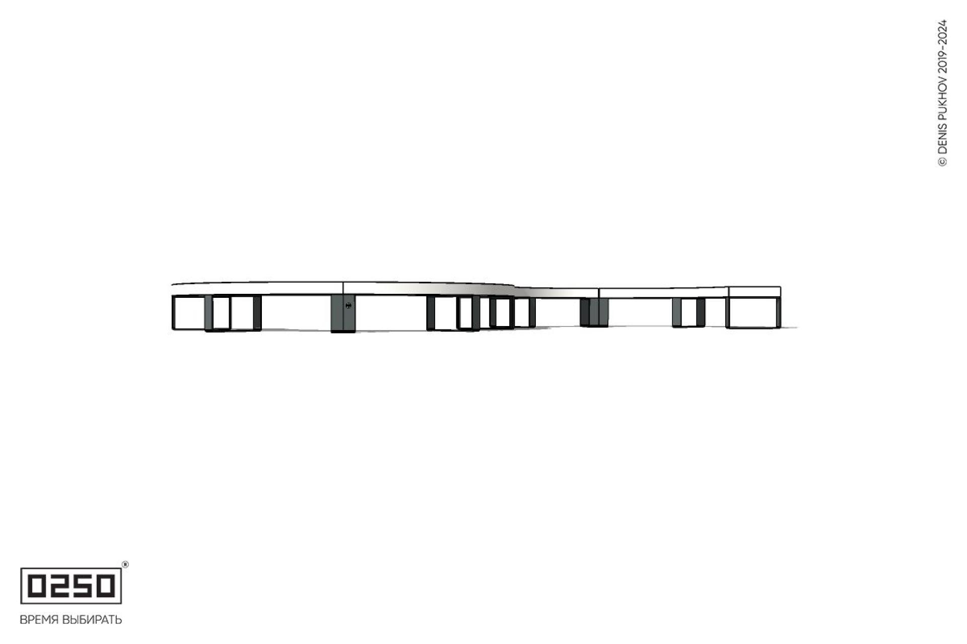 Уличная S-образная волнообразная  скамейка на ножках производство 0250