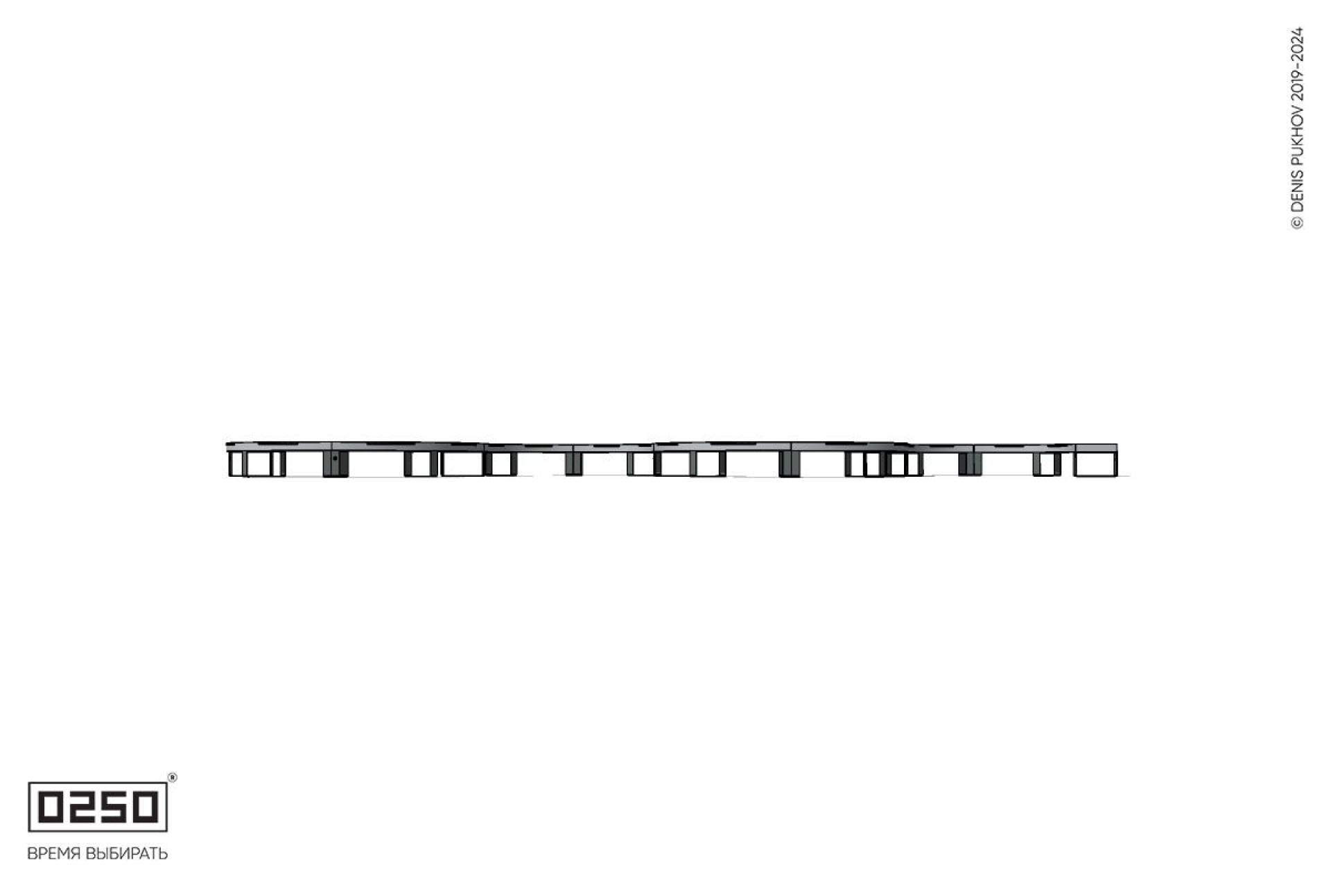 Уличная S-образная волнообразная скамейка двойная на ножках производство 0250