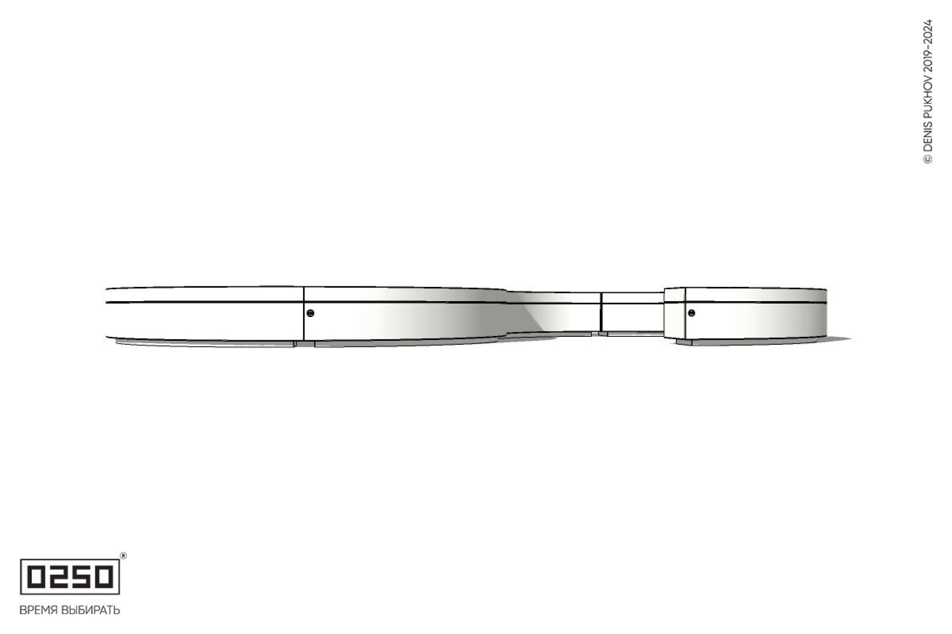 Уличная Бетонная S-образная волнообразная закрытая скамейка на блоке производство 0250