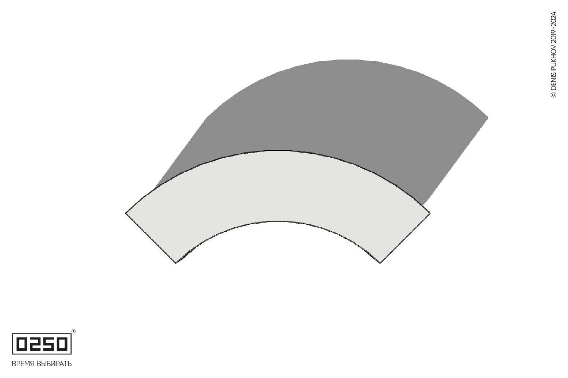 Уличная Бетонная скамейка малого радиуса на блоке производство 0250 Уличная Бетонная скамейка малого радиуса на блоке производство 0250