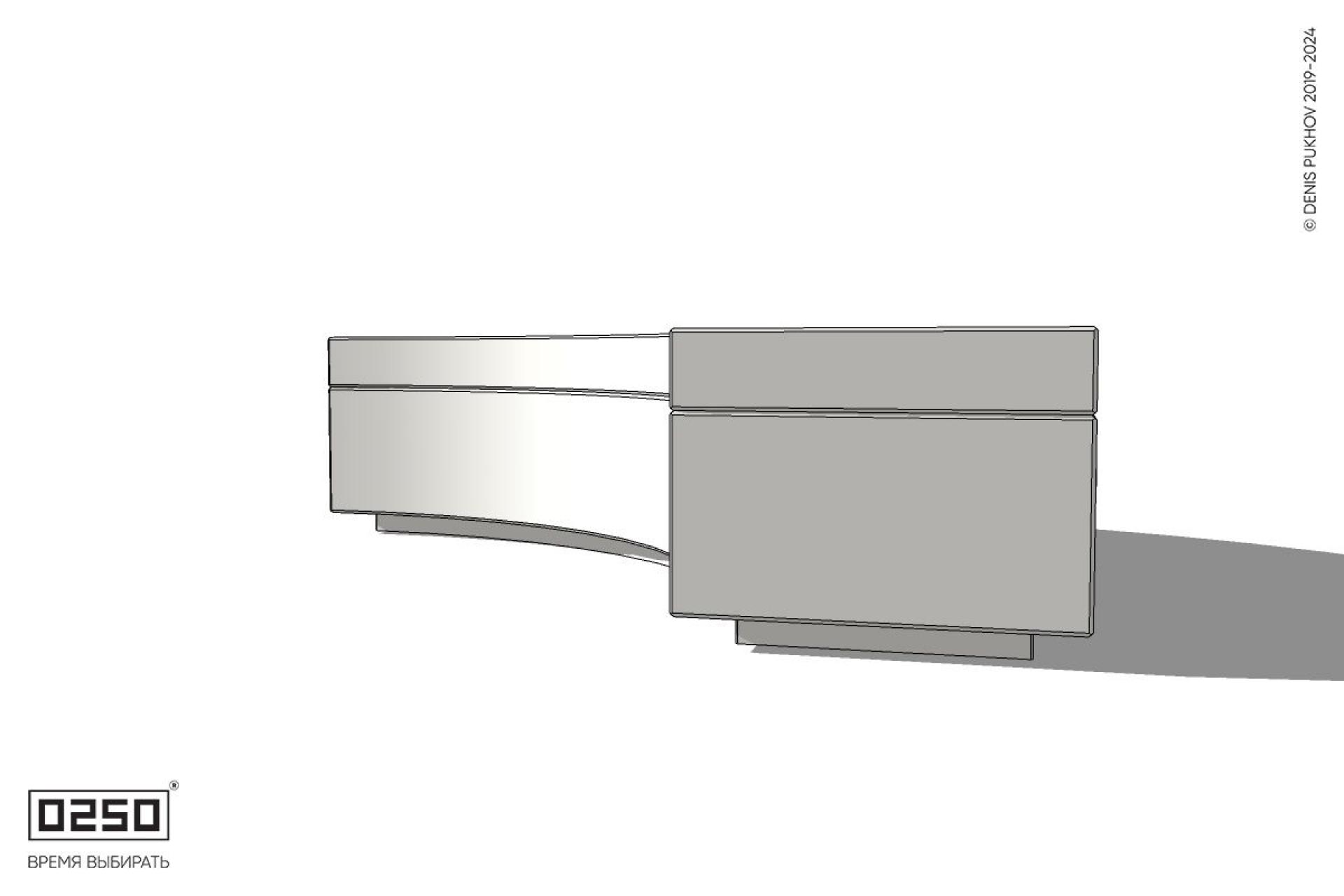 Уличная Бетонная скамейка малого радиуса на блоке производство 0250 Уличная Бетонная скамейка малого радиуса на блоке производство 0250
