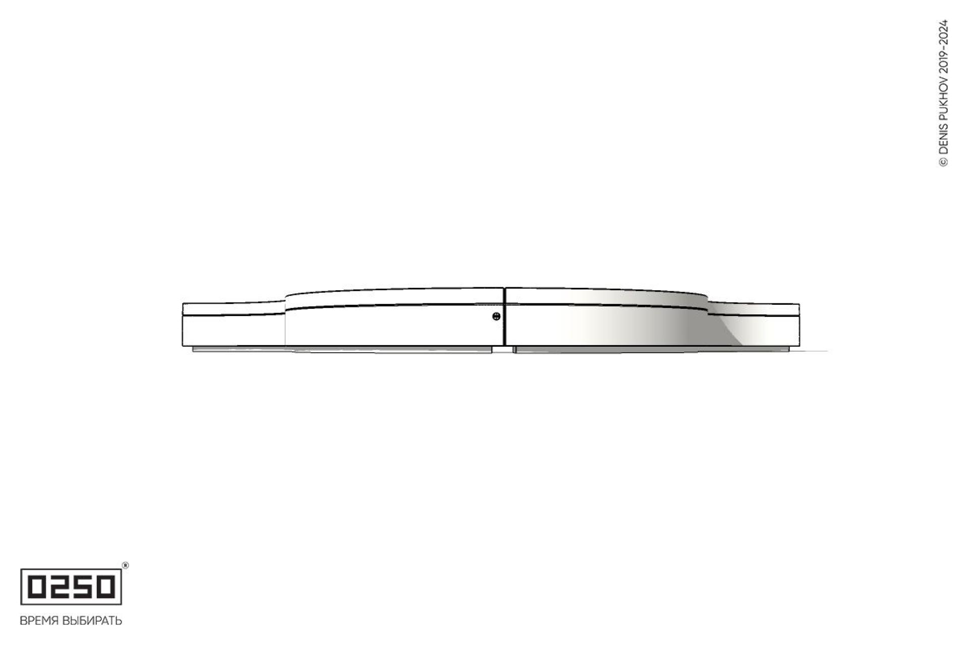 Уличная Бетонная U-образная волнообразная скамейка на блоке производство 0250