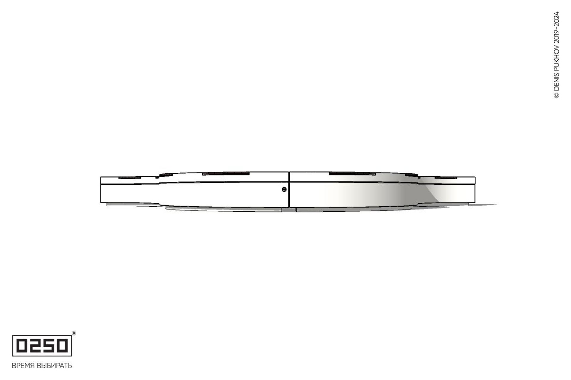 Уличная U-образная волнообразная скамейка на блоке производство 0250