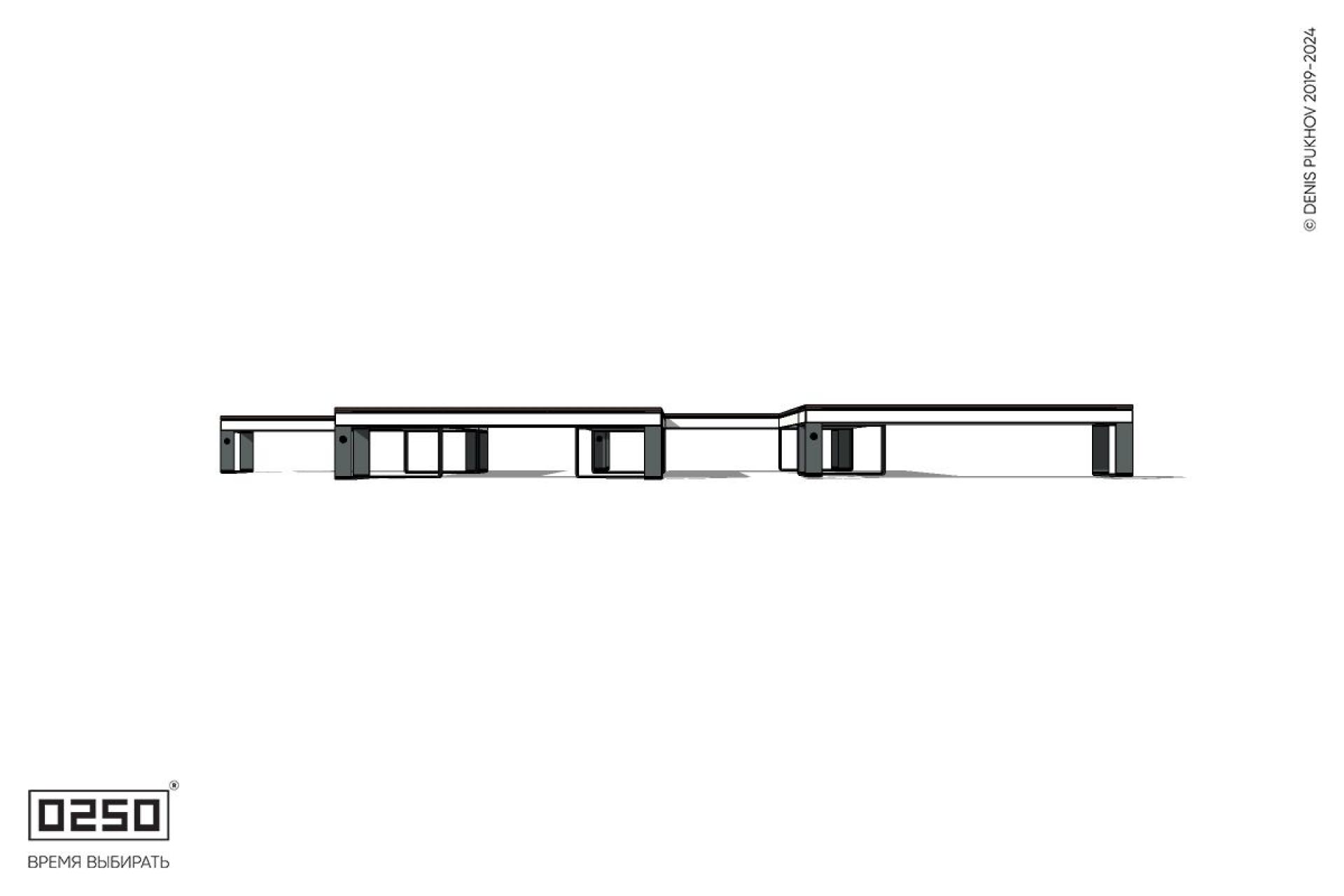 Уличная N-образная широкая прямоугольная скамейка на ножках производство 0250
