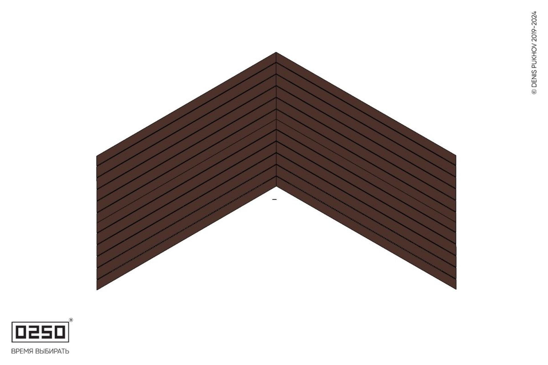 Уличная Широкоугловая двухсторонняя с контрскошенная скамейка на ножках производство 0250, module