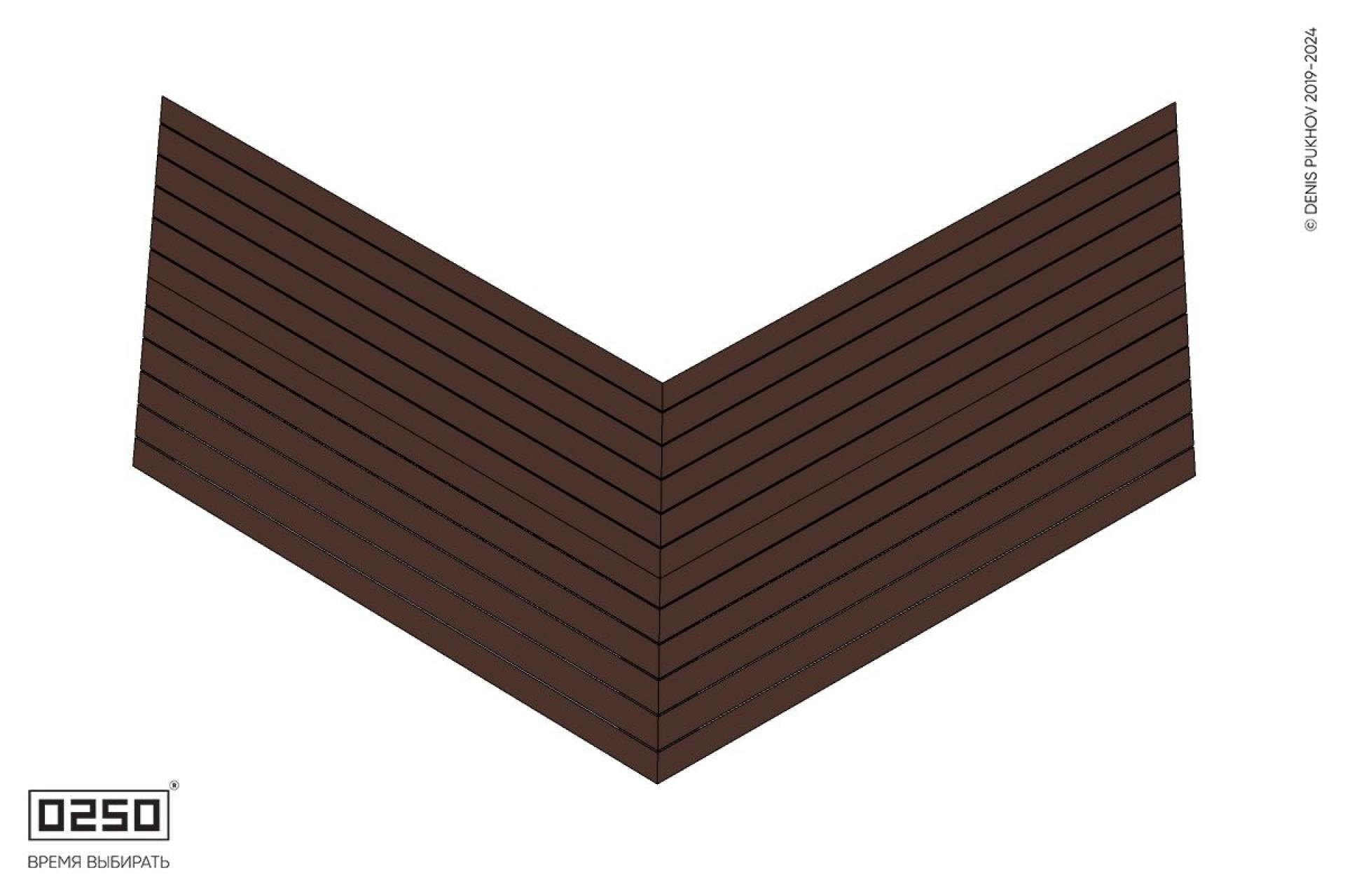 Уличная Широкоугловая двухсторонняя контрскошенная скамейка на блоке производство 0250