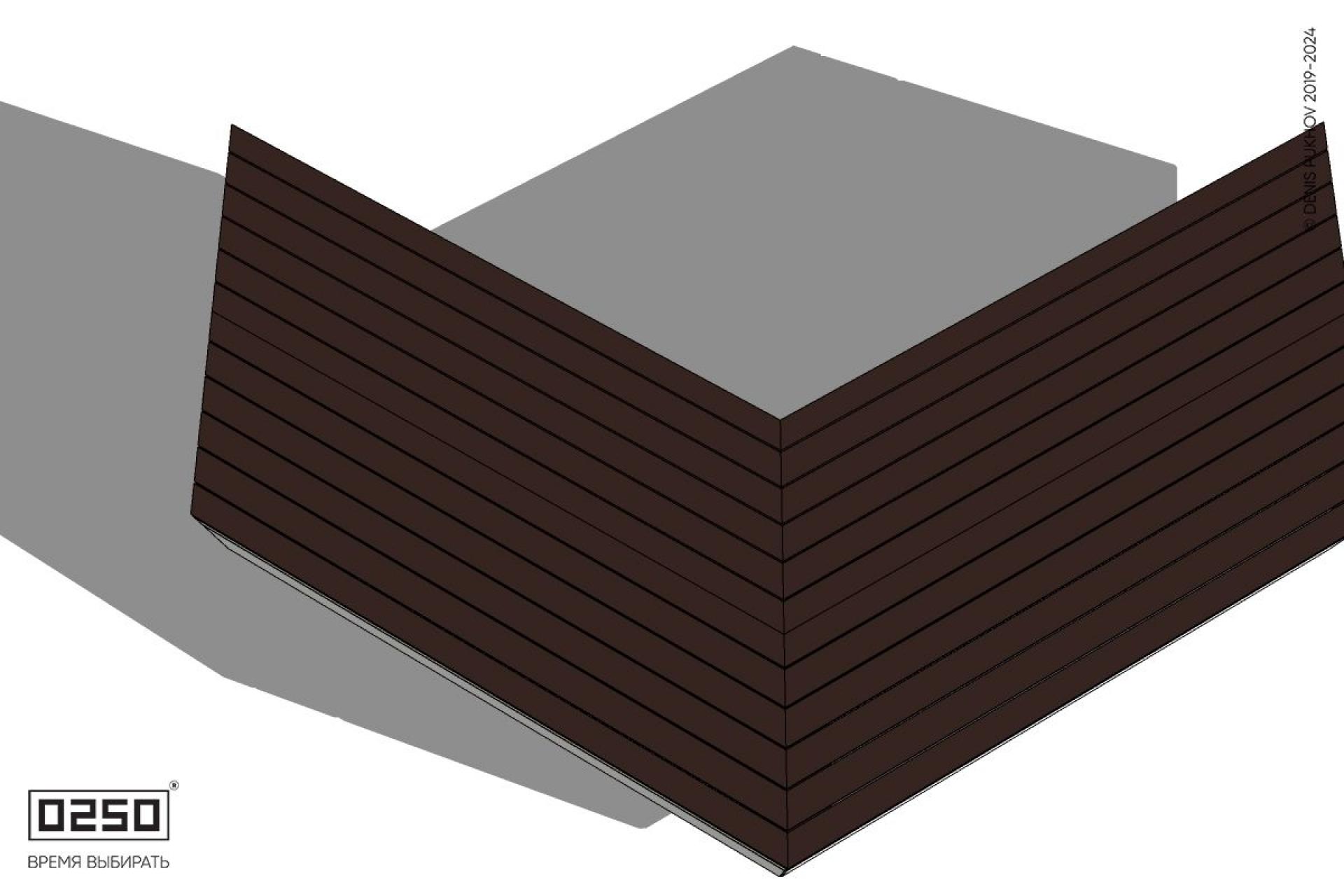 Уличная Широкоугловая двухсторонняя контрскошенная скамейка на блоке производство 0250, module