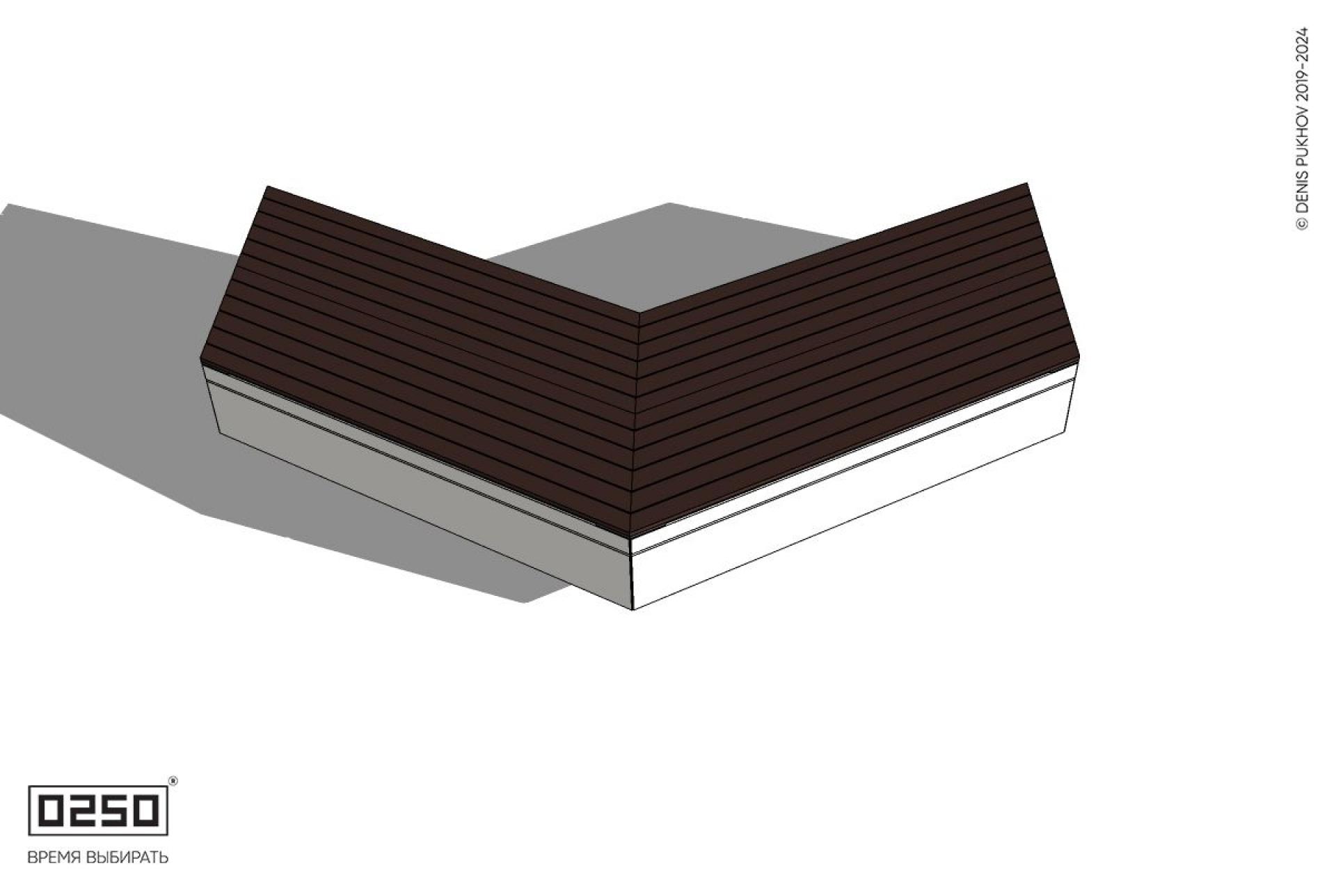 Уличная Широкоугловая двухсторонняя контрскошенная скамейка на блоке производство 0250