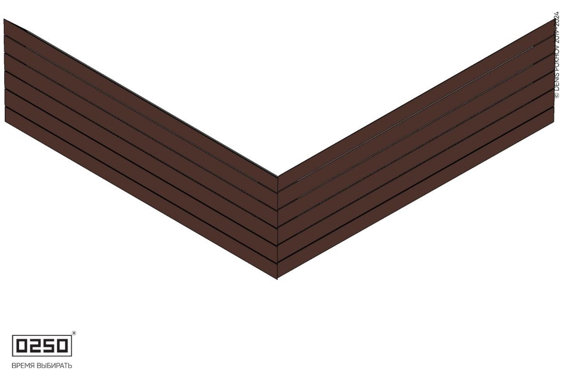 Уличная Широкоугловая контрскошенная скамейка на блоке производство 0250