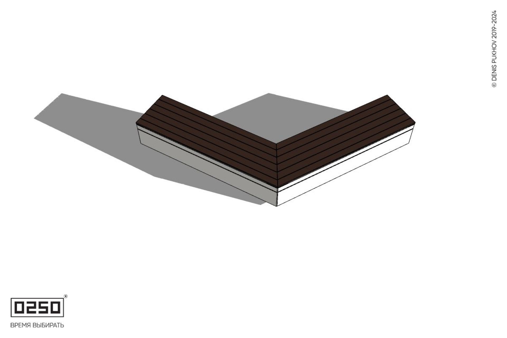 Уличная Широкоугловая прямоконечная скамейка на блоке производство 0250