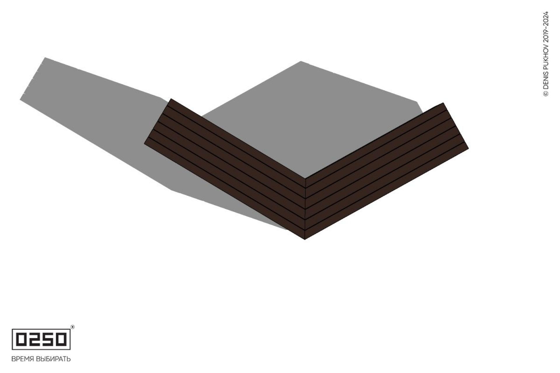 Уличная Широкоугловая прямоконечная скамейка на блоке производство 0250
