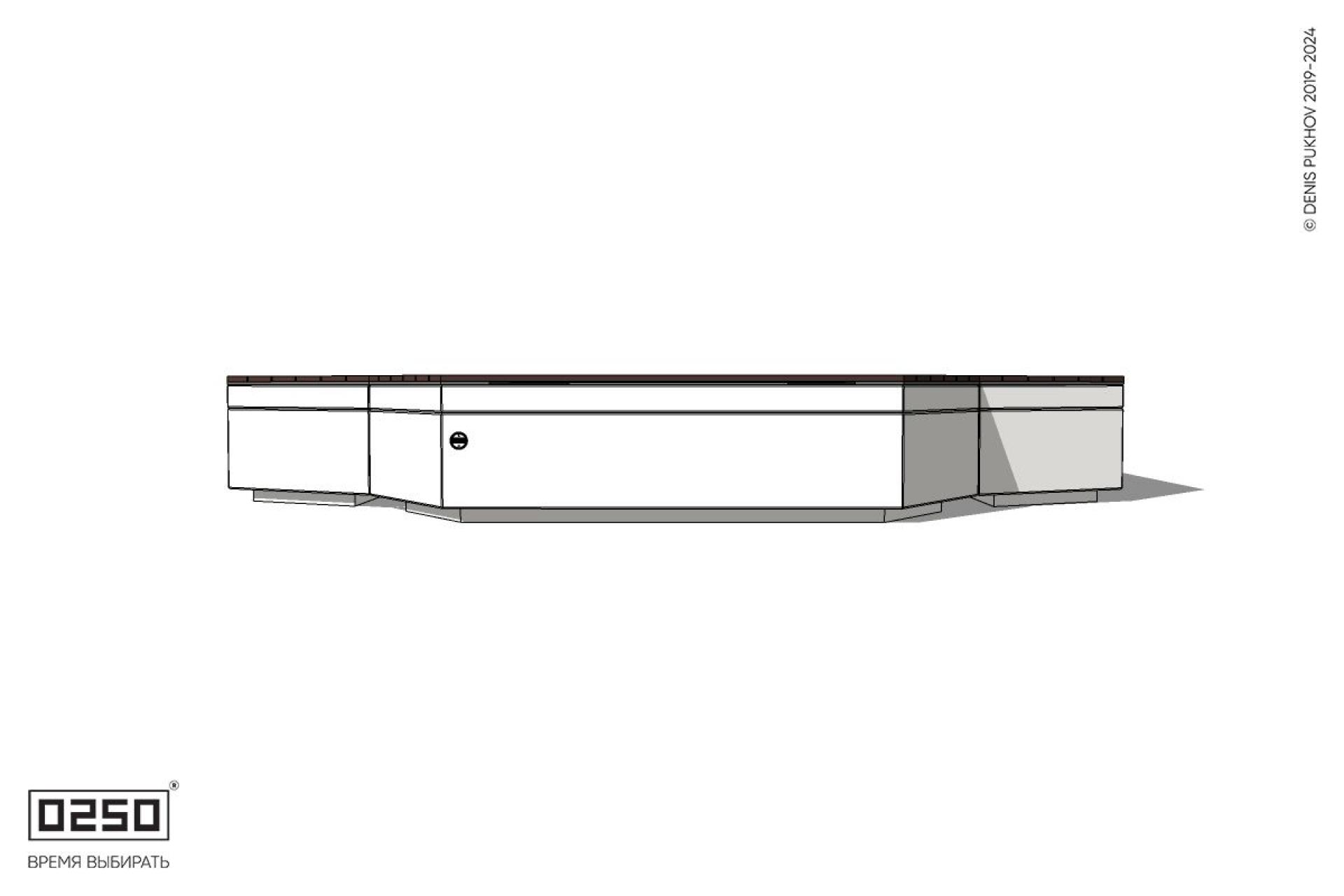 Уличная Скамейка квадротрапецевидная внешняя на блоке производство 0250