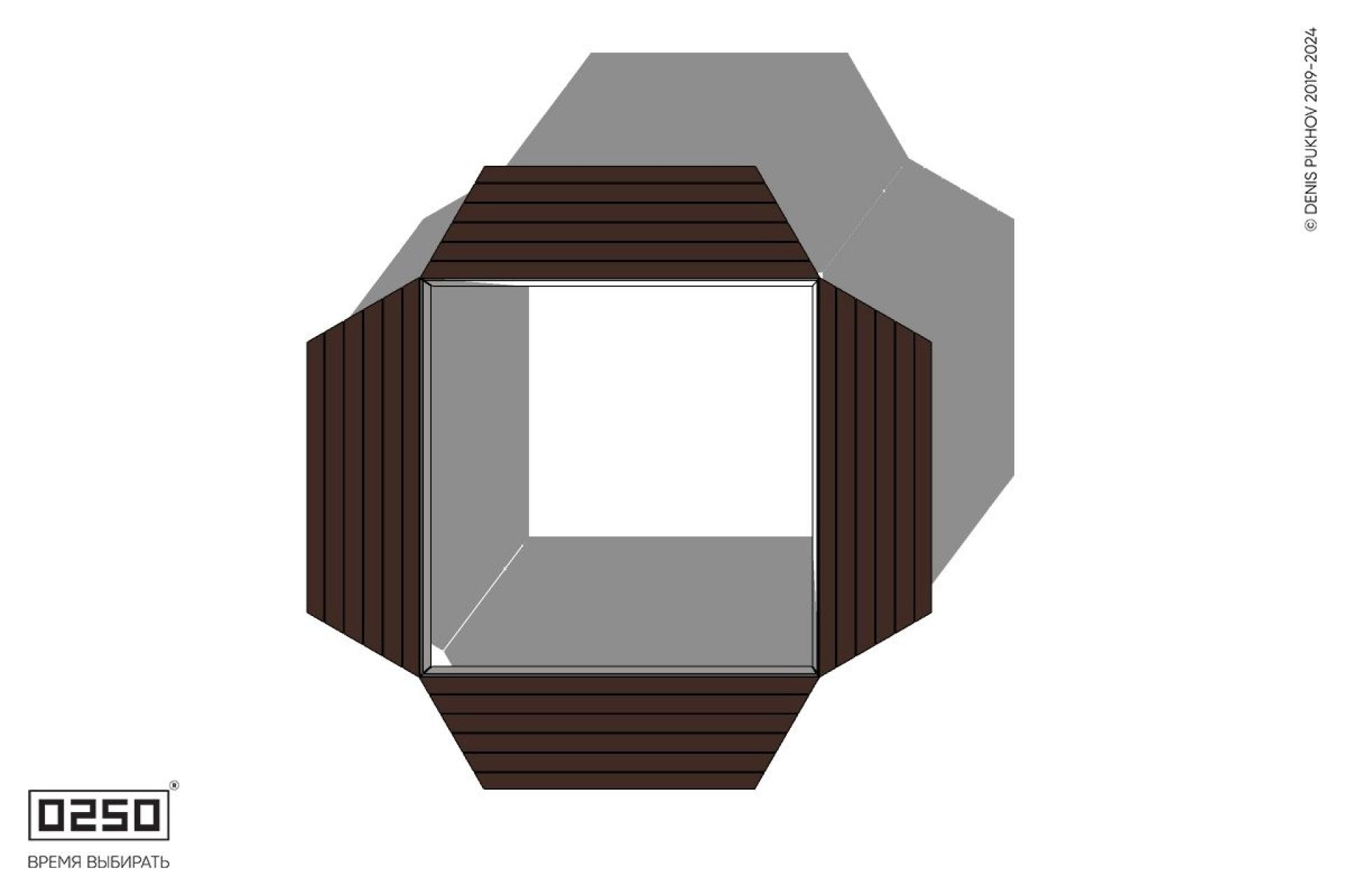 Уличная Скамейка квадротрапецевидная внешняя на блоке производство 0250, module