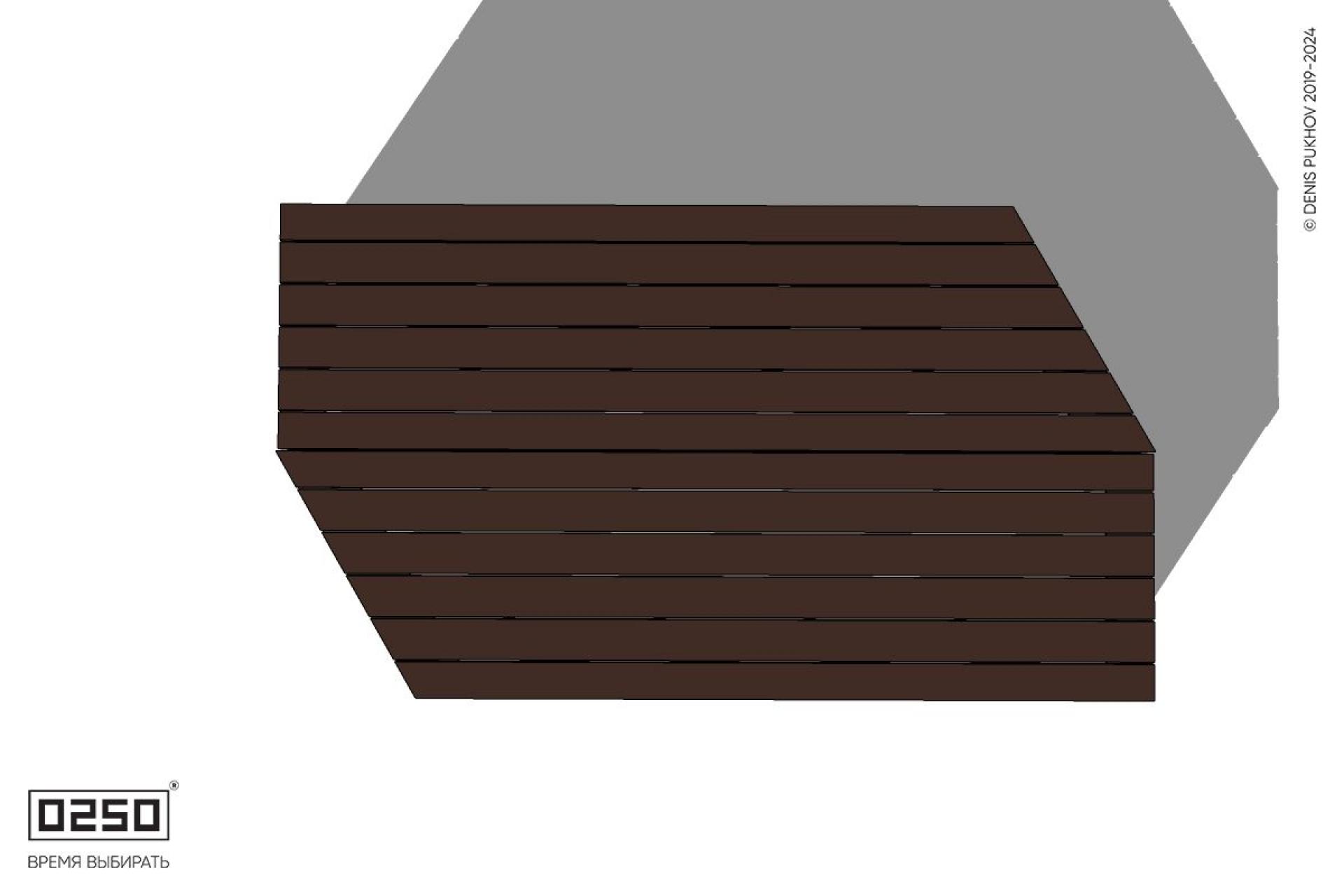 Уличная Двухсторонняя трапециевидная левая скамейка на блоке производство 0250, module