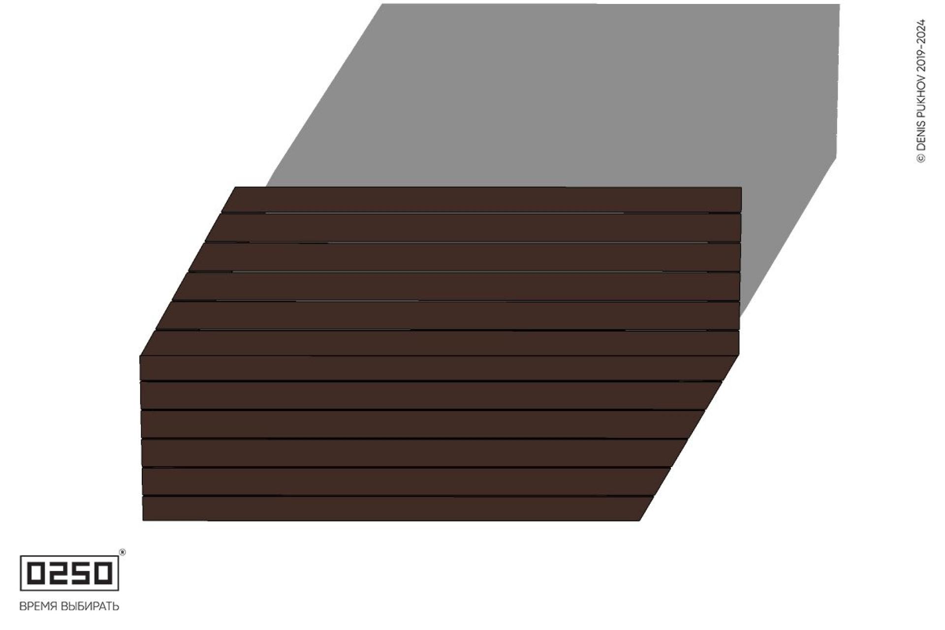 Уличная Двухсторонняя трапециевидная правая скамейка на блоке производство 0250