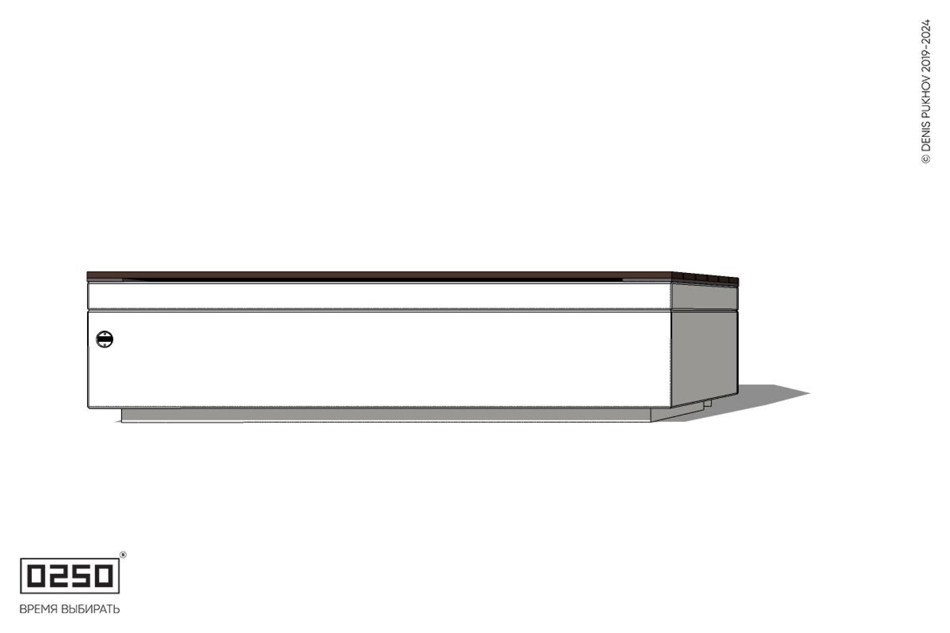 Уличная Двухсторонняя трапециевидная правая скамейка на блоке производство 0250, module
