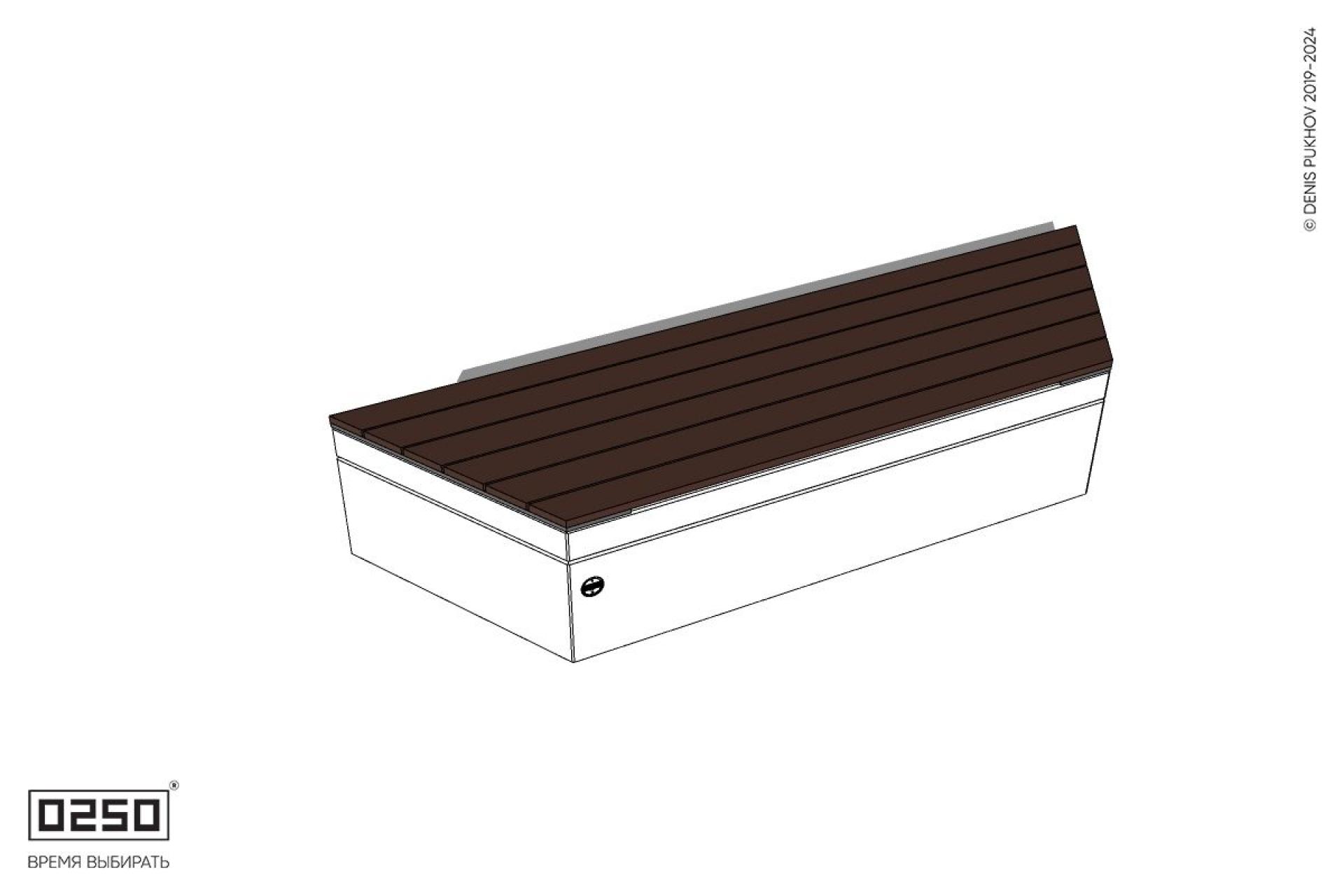 Уличная Скамейка трапециевидная на блоке производство 0250 Уличная Скамейка трапециевидная на блоке производство 0250