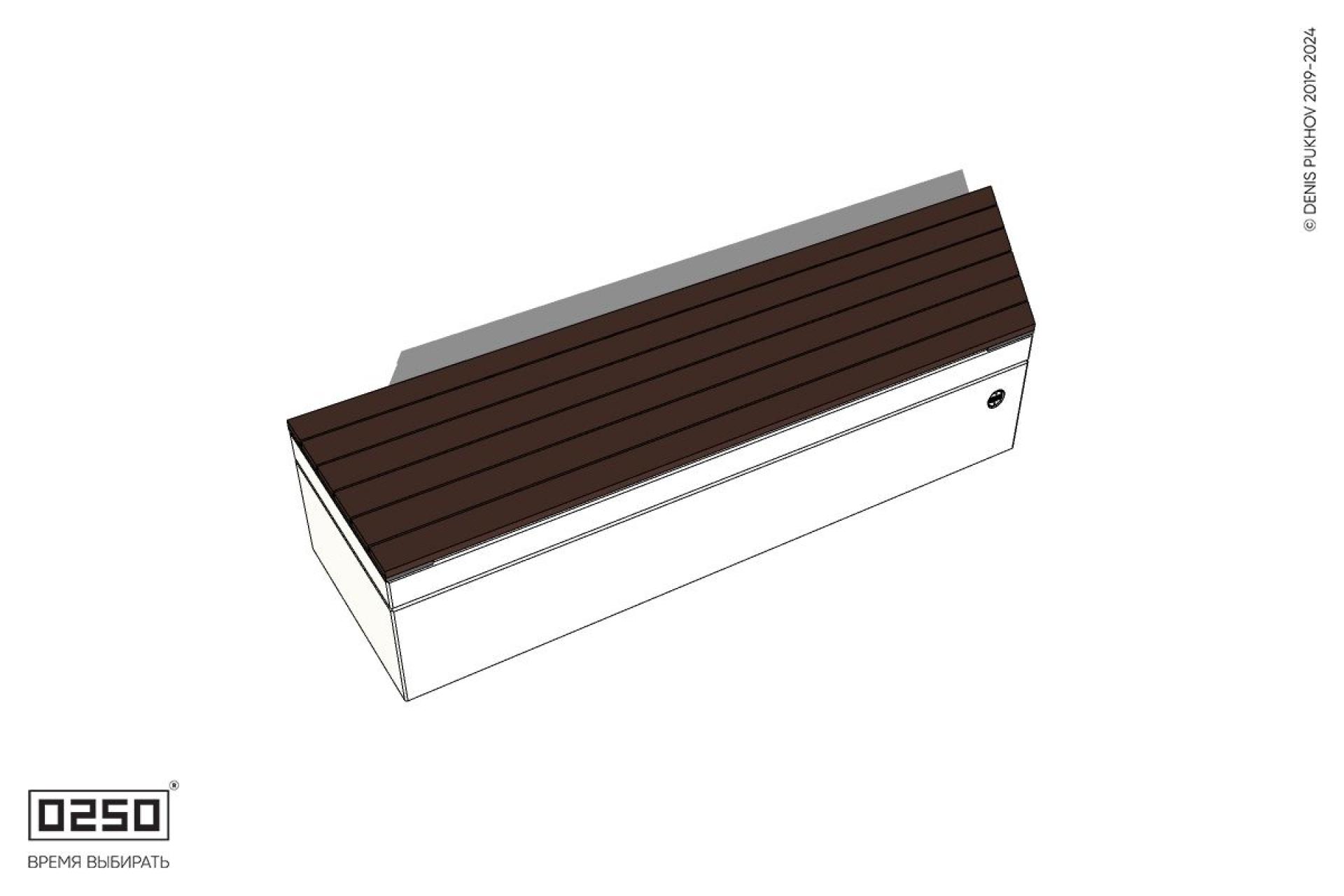 Уличная Скамейка скошенная справа на блоке производство 0250 Уличная Скамейка скошенная справа на блоке производство 0250