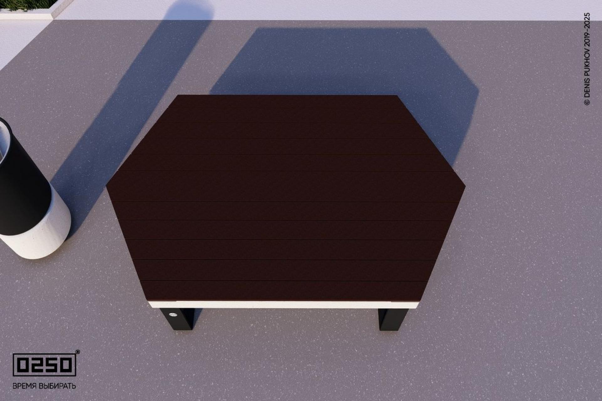 Уличная Двухсторонняя скамейка клиновидными торцами на ножках производство 0250, module