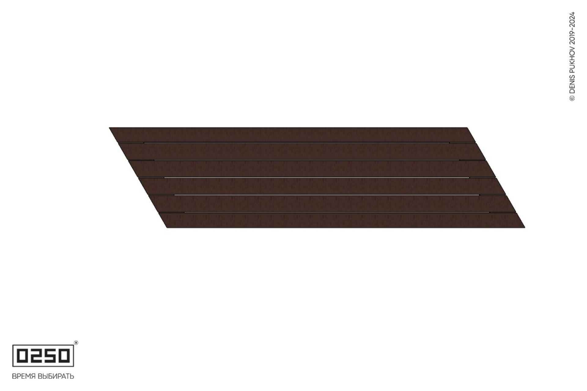 Уличная Скамейка параллелограммная левая на ножках производство 0250 Уличная Скамейка параллелограммная левая на ножках производство 0250