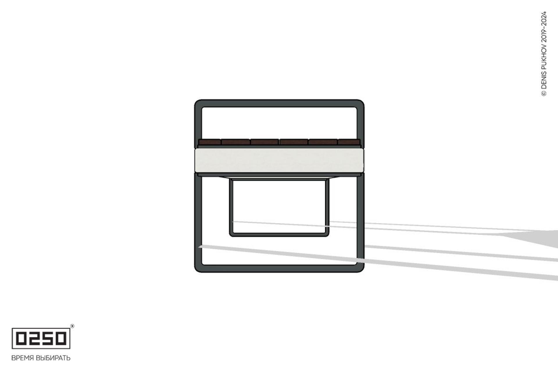 Уличная Скамейка скошенная слева с подлокотником на ножках производство 0250 Уличная Скамейка скошенная слева с подлокотником на ножках производство 0250