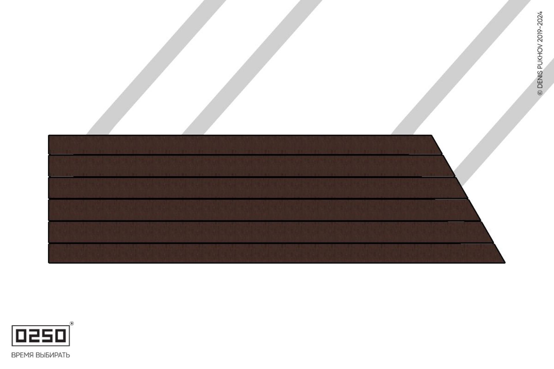 Уличная Скамейка параллелограммная левая на ножках производство 0250 Уличная Скамейка параллелограммная левая на ножках производство 0250