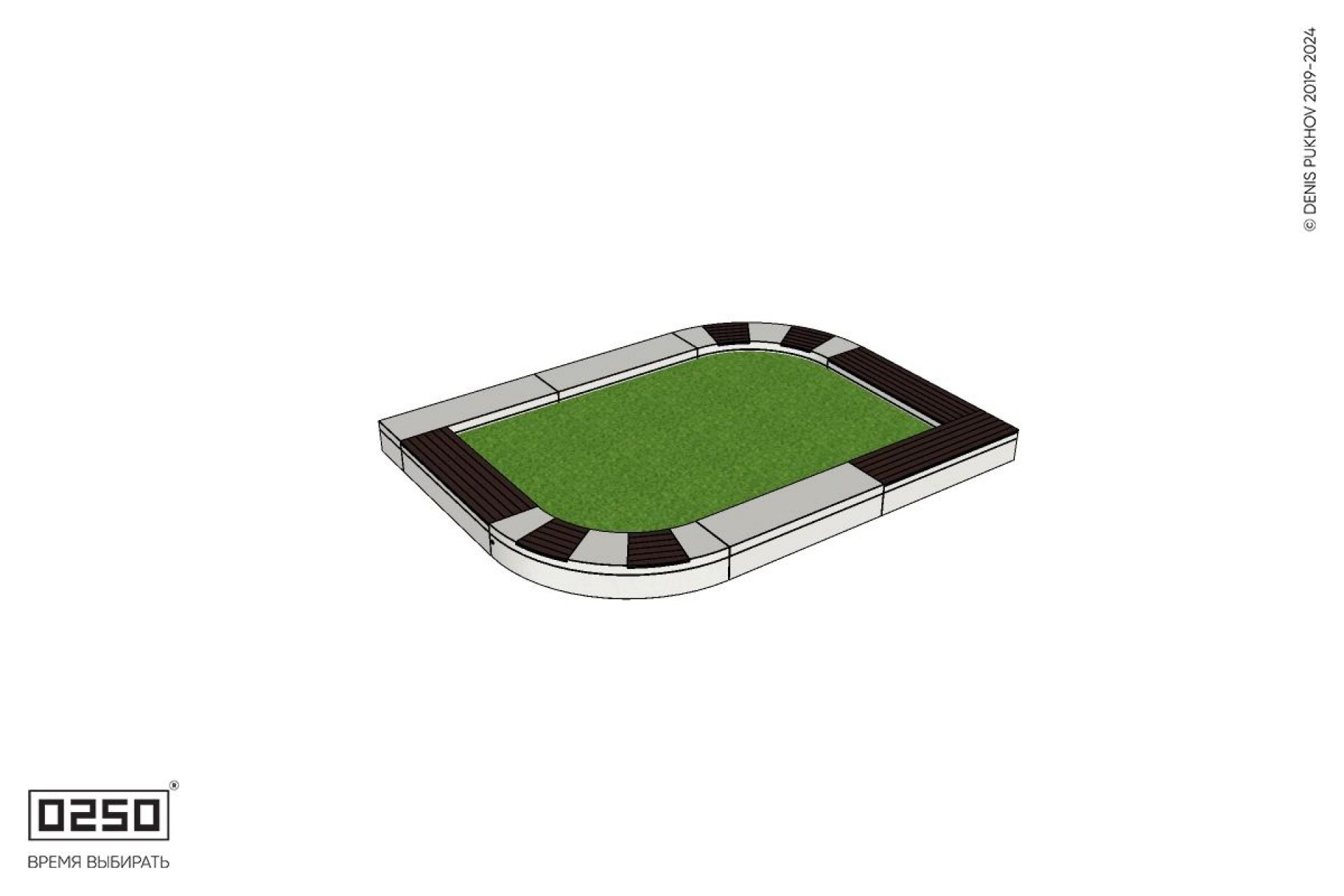 Уличная Скамейка цветник Листообразный с комбинированным настилом производство 0250