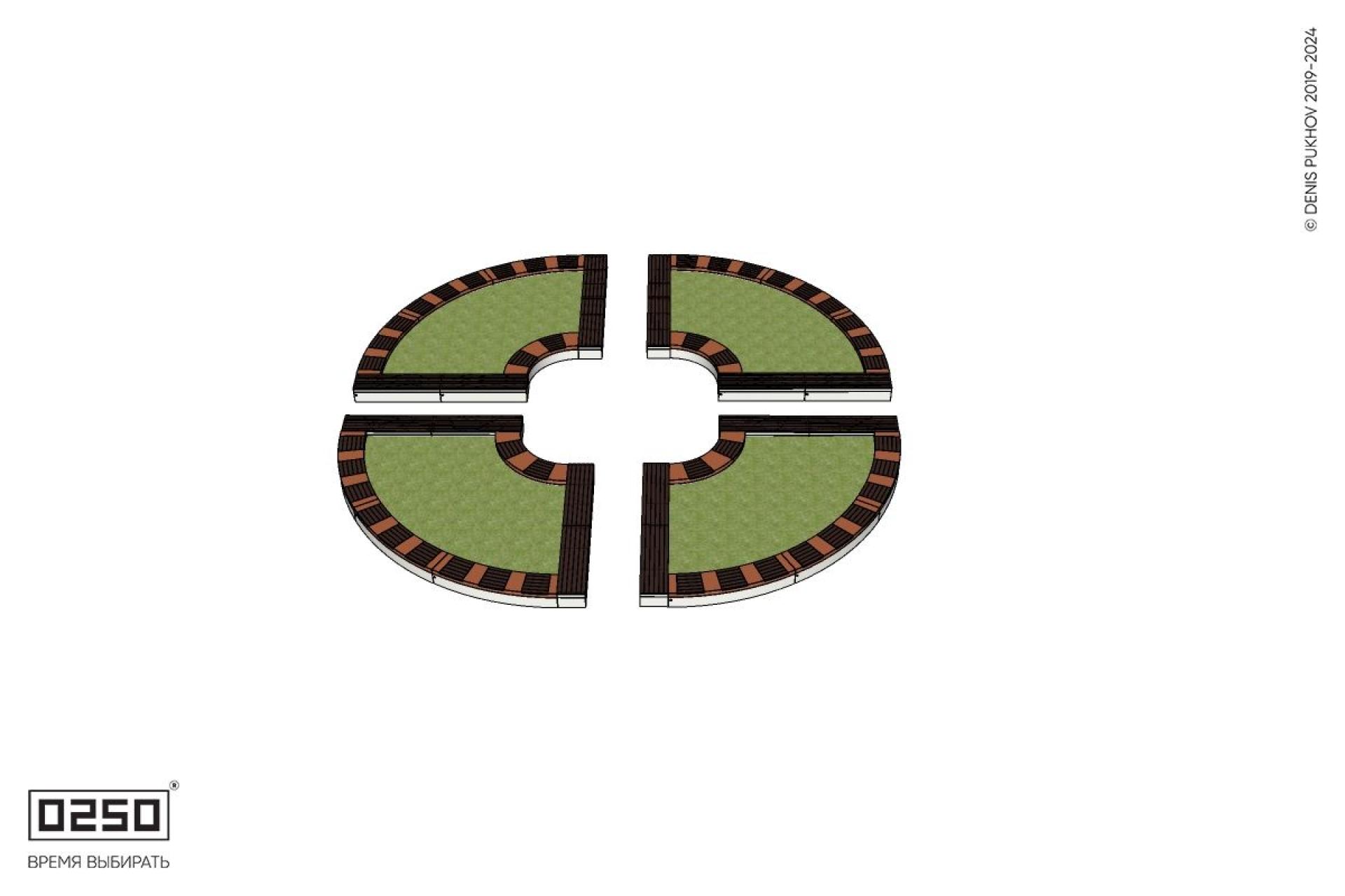 Скамейка цветник Регулярный, modul+