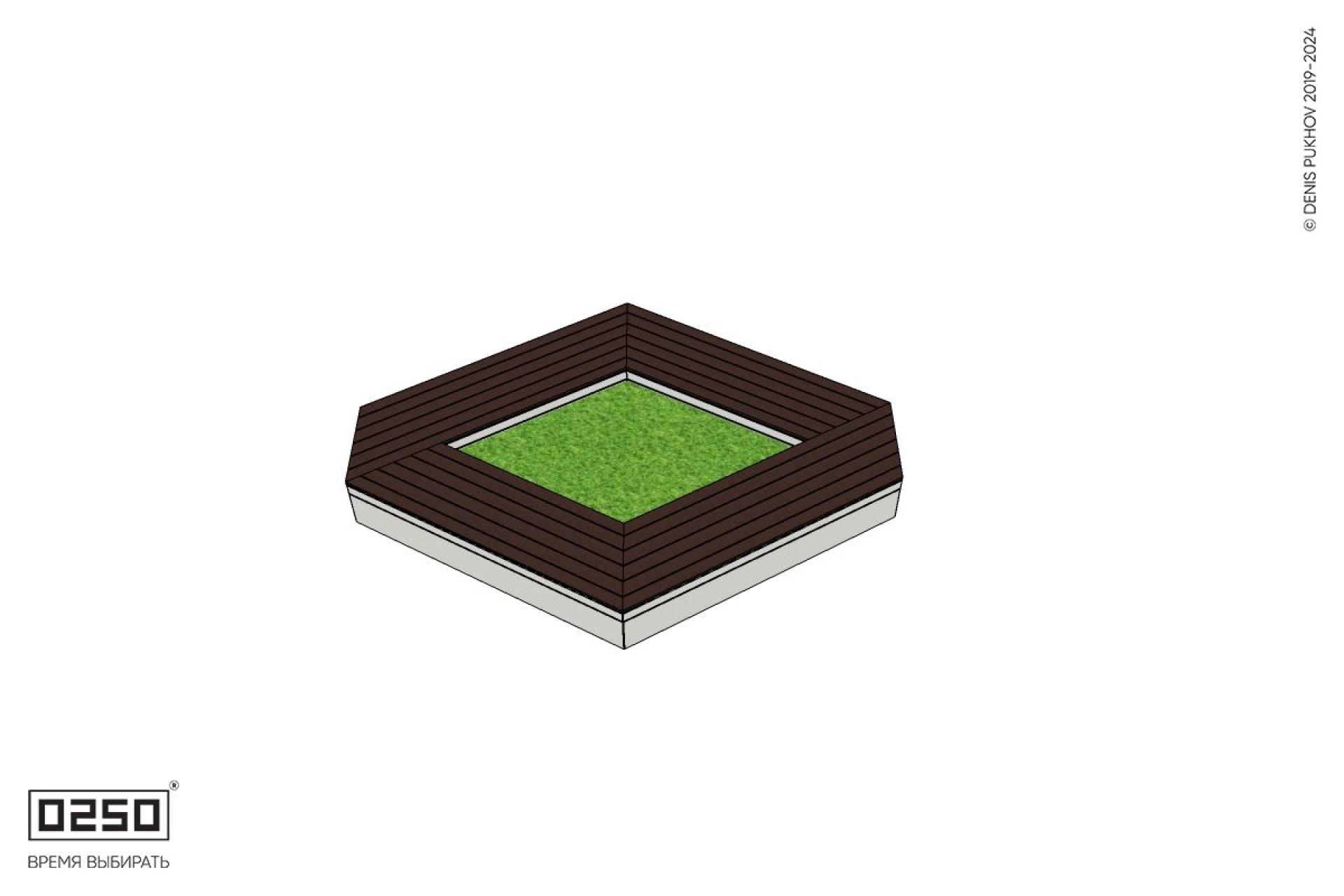 Скамейка цветник ромб усеченный, modul+