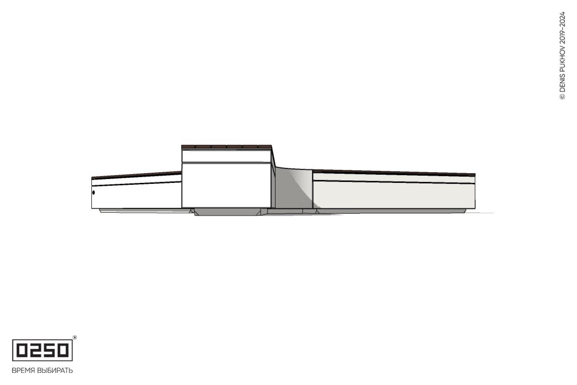 Уличная Скамейка трехлучевая с трилистником на блоке производство 0250, module