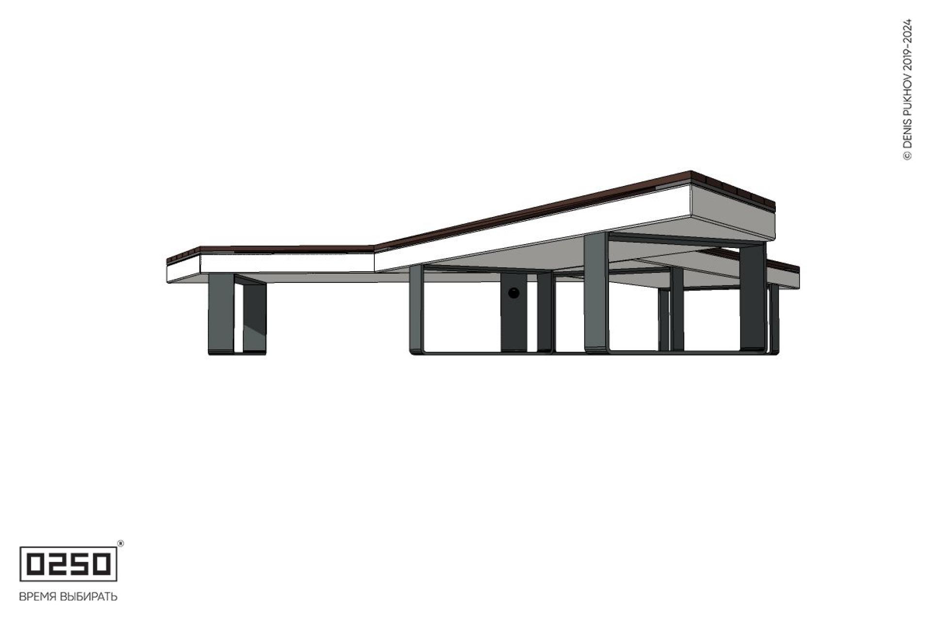 Уличная Скамейка трехлучевая трапециевидная на ножках производство 0250