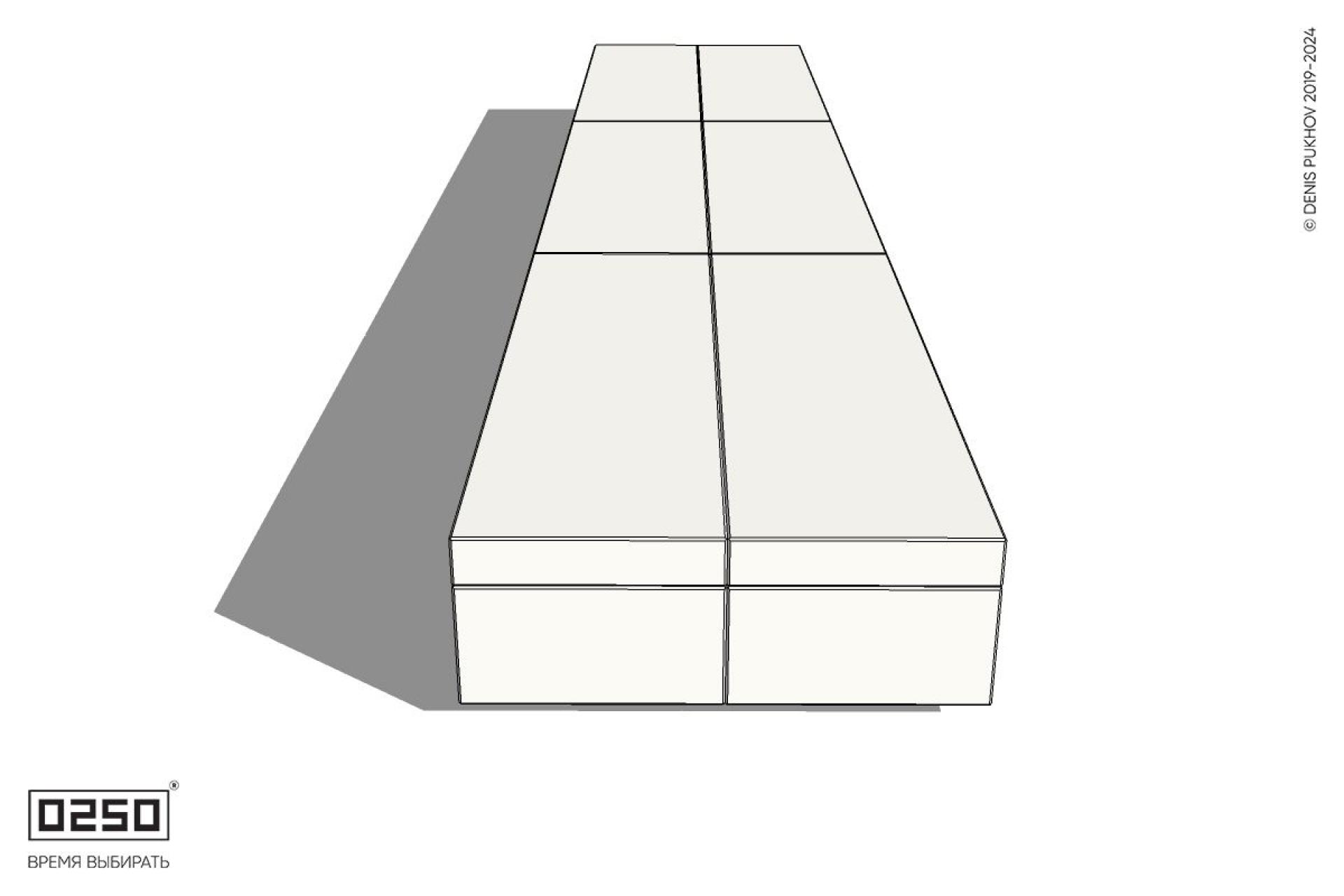 Уличная Бетонная трехпролетная двухсторонняя скамейка на блоке производство 0250