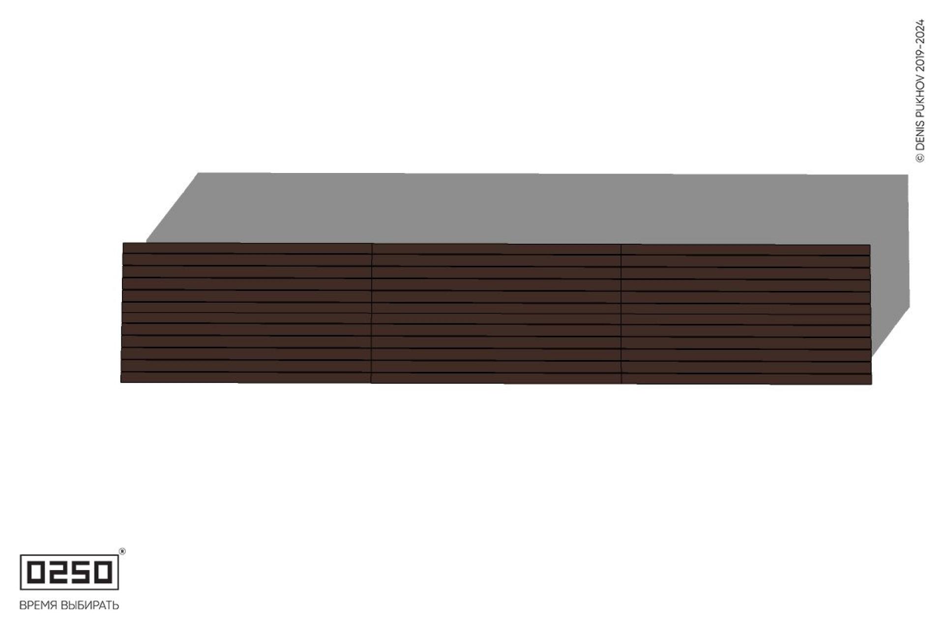 Уличная Скамейка двухсторонняя трехпролетная на блоке производство 0250, module