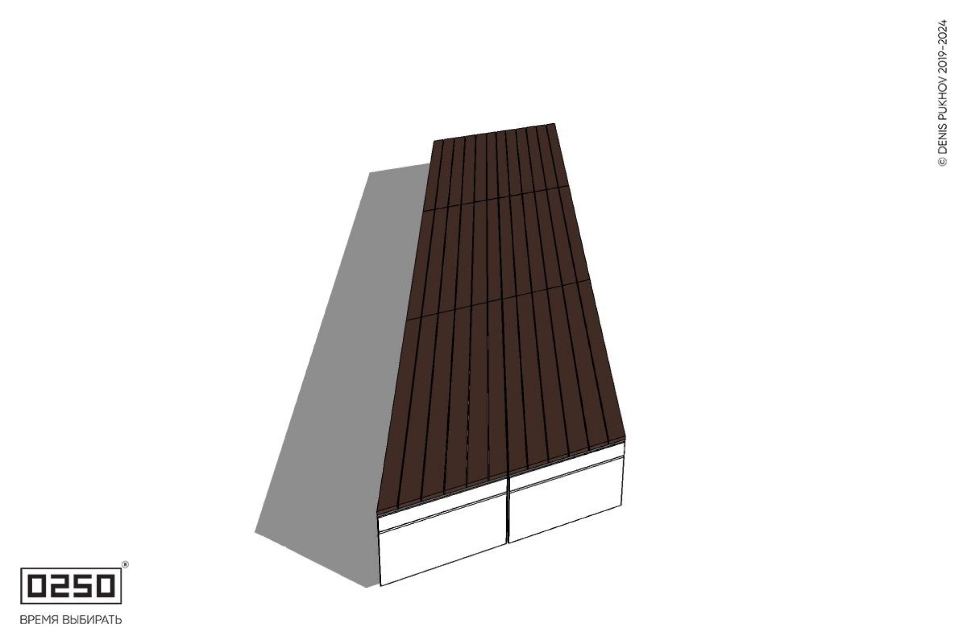 Уличная Скамейка параллелограммная левая двухсторонняя трехпролетная на блоке производство 0250