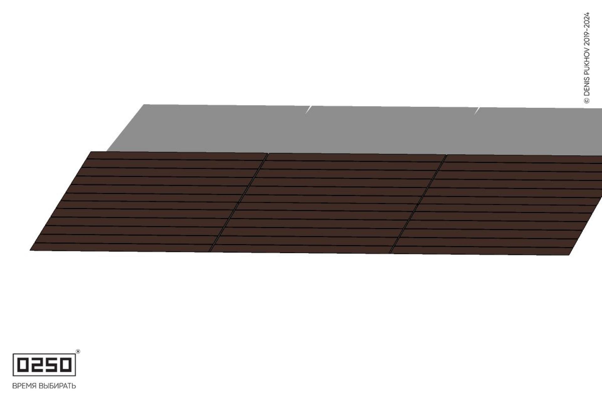 Уличная Скамейка Параллелограммная правая двухсторонняя трехпролетная на блоке производство 0250, module