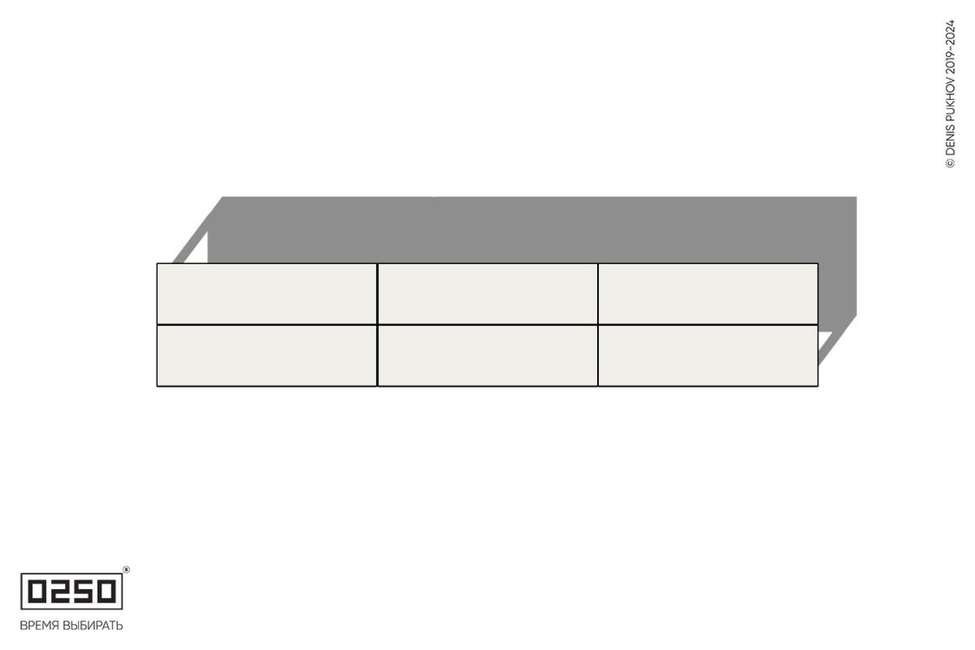 Уличная Бетонная трехпролетная двухсторонняя скамейка на ножках производство 0250, module