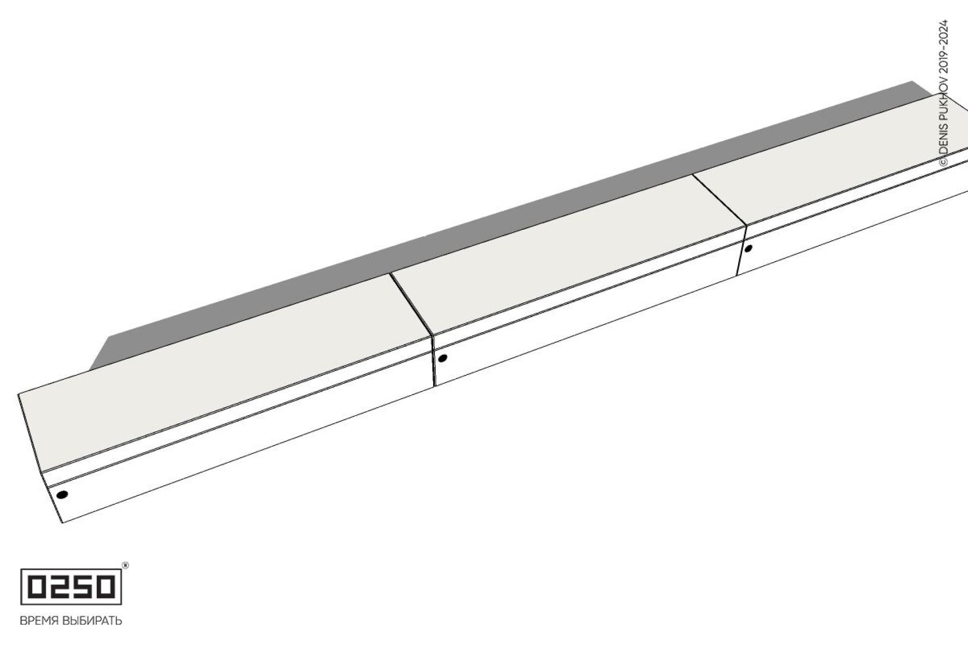 Уличная Бетонная трехпролетная скамейка на блоке производство 0250 Уличная Бетонная трехпролетная скамейка на блоке производство 0250