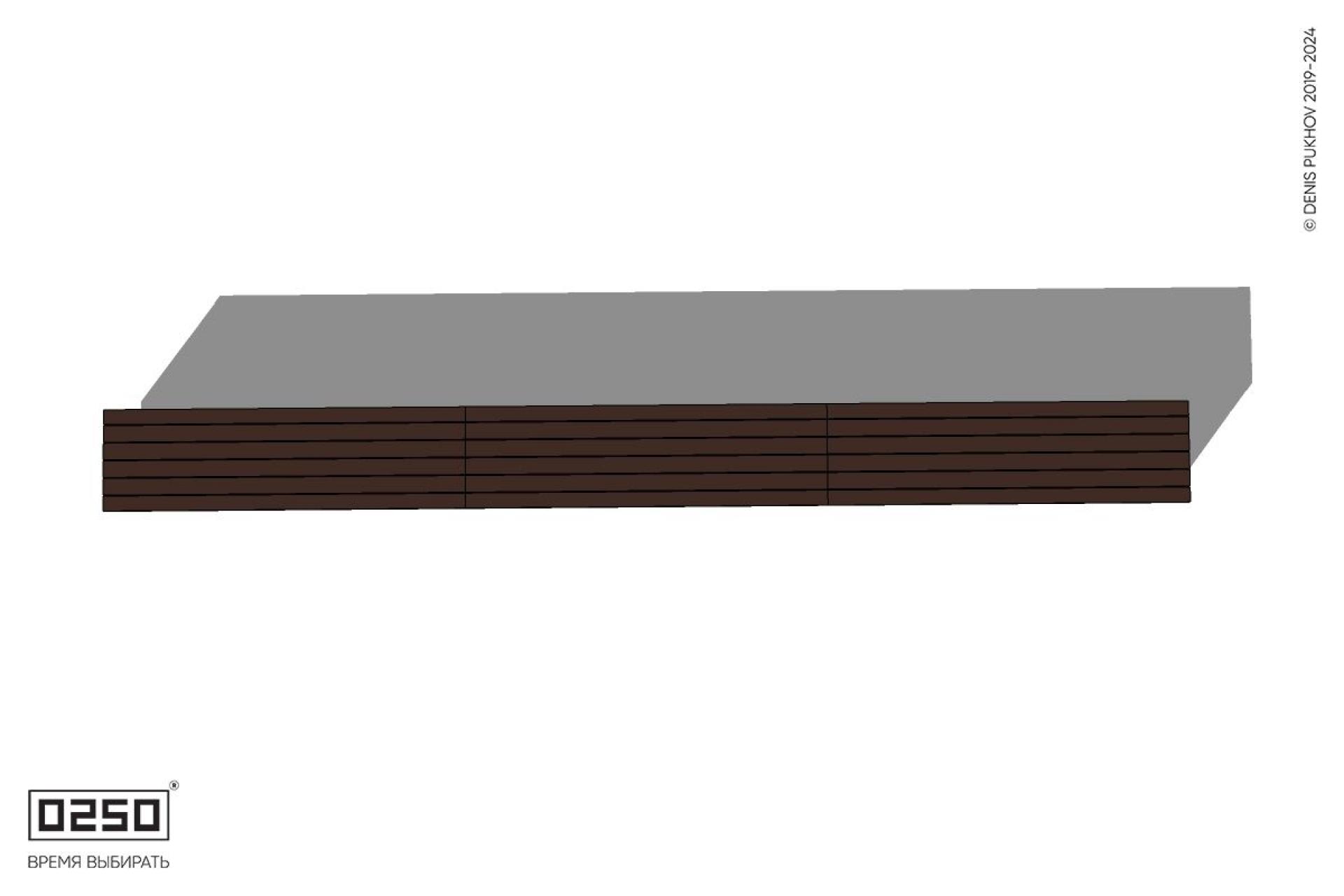 Уличная Скамейка трехпролетная на блоке производство 0250, module