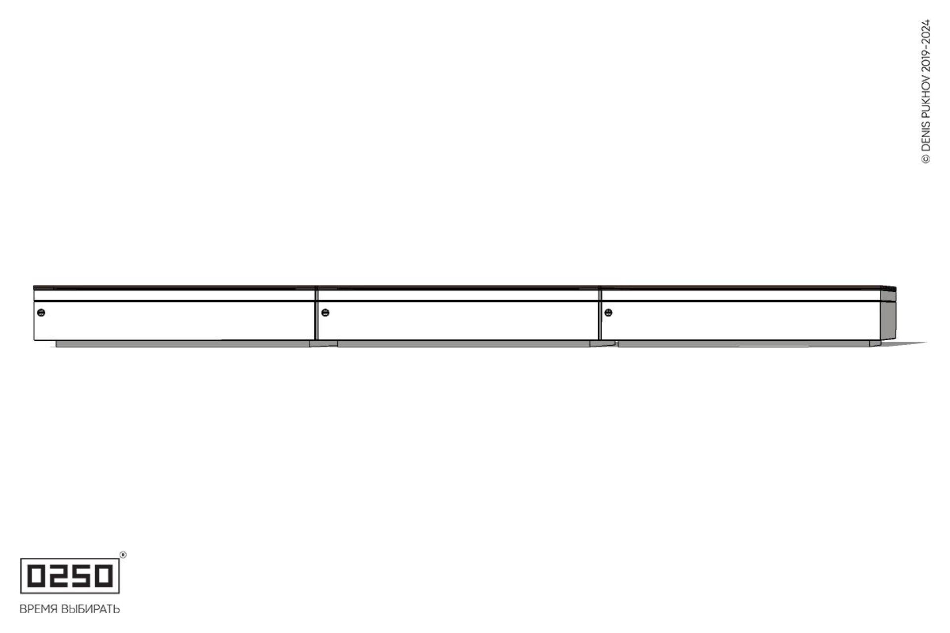 Уличная Скамейка параллелограммная правая трехпролетная на блоке производство 0250