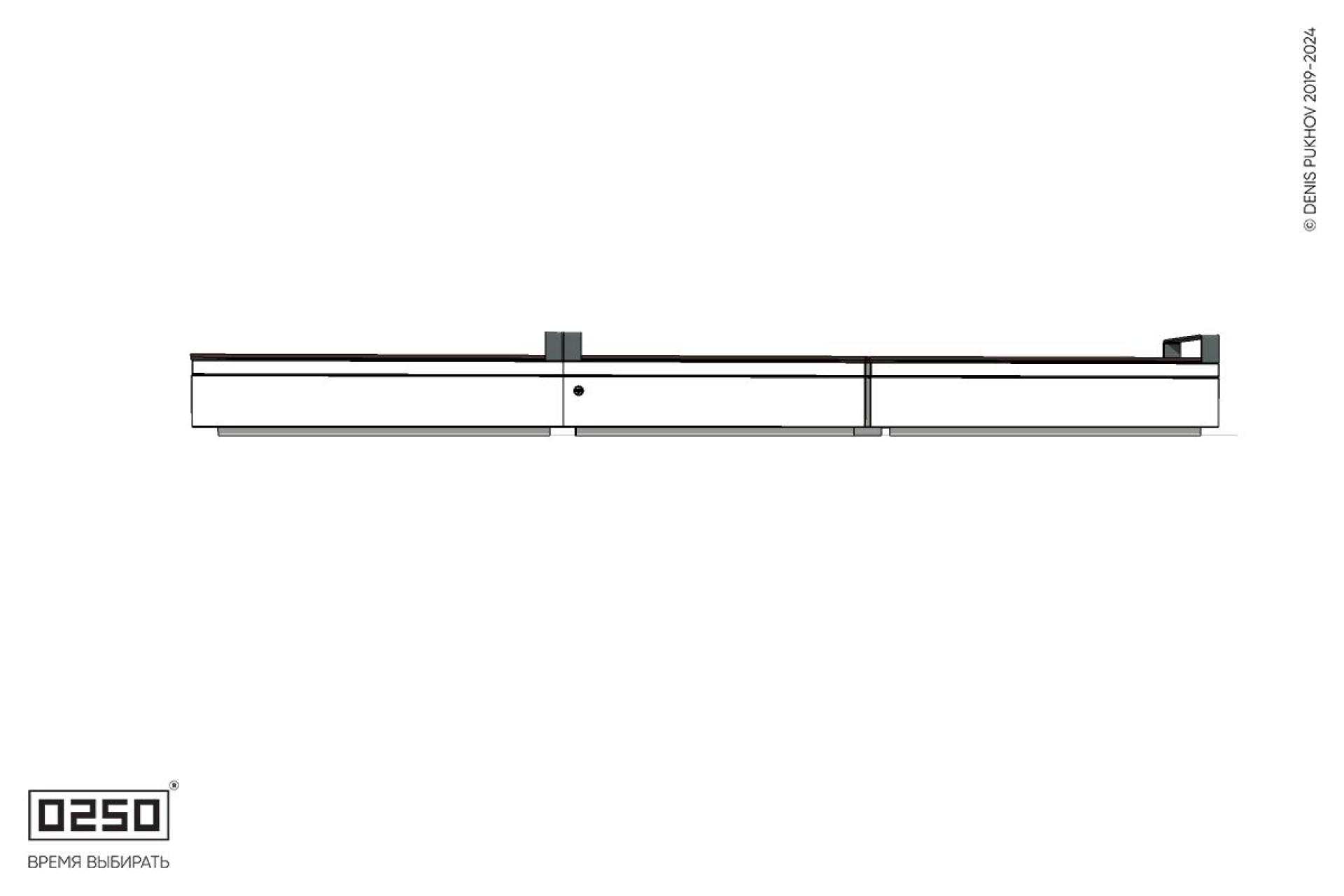 Уличная Скамейка скошенная справа трехпролетная на блоке с подлокотниками производство 0250