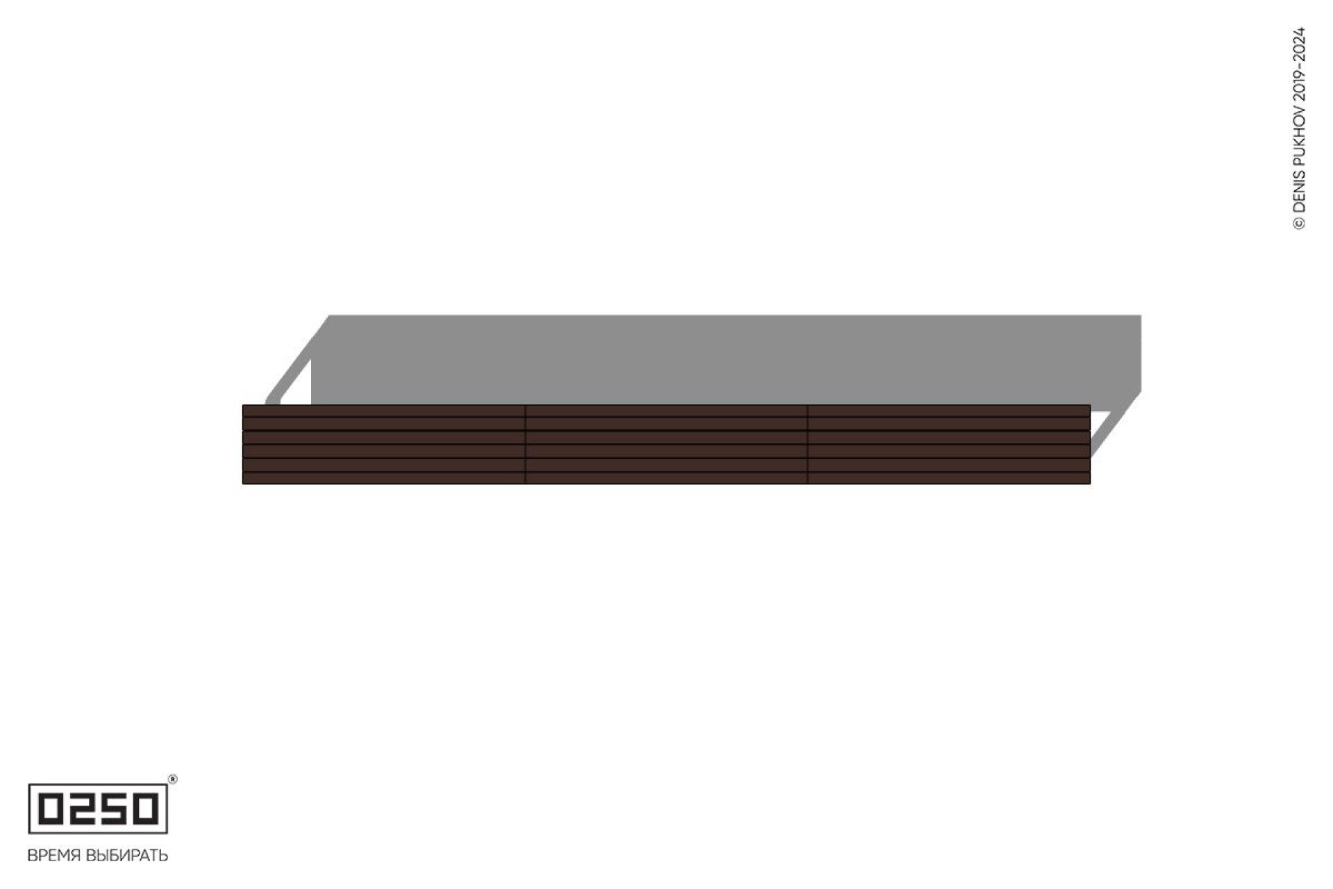 Уличная Скамейка трехпролетная на ножках производство 0250, module