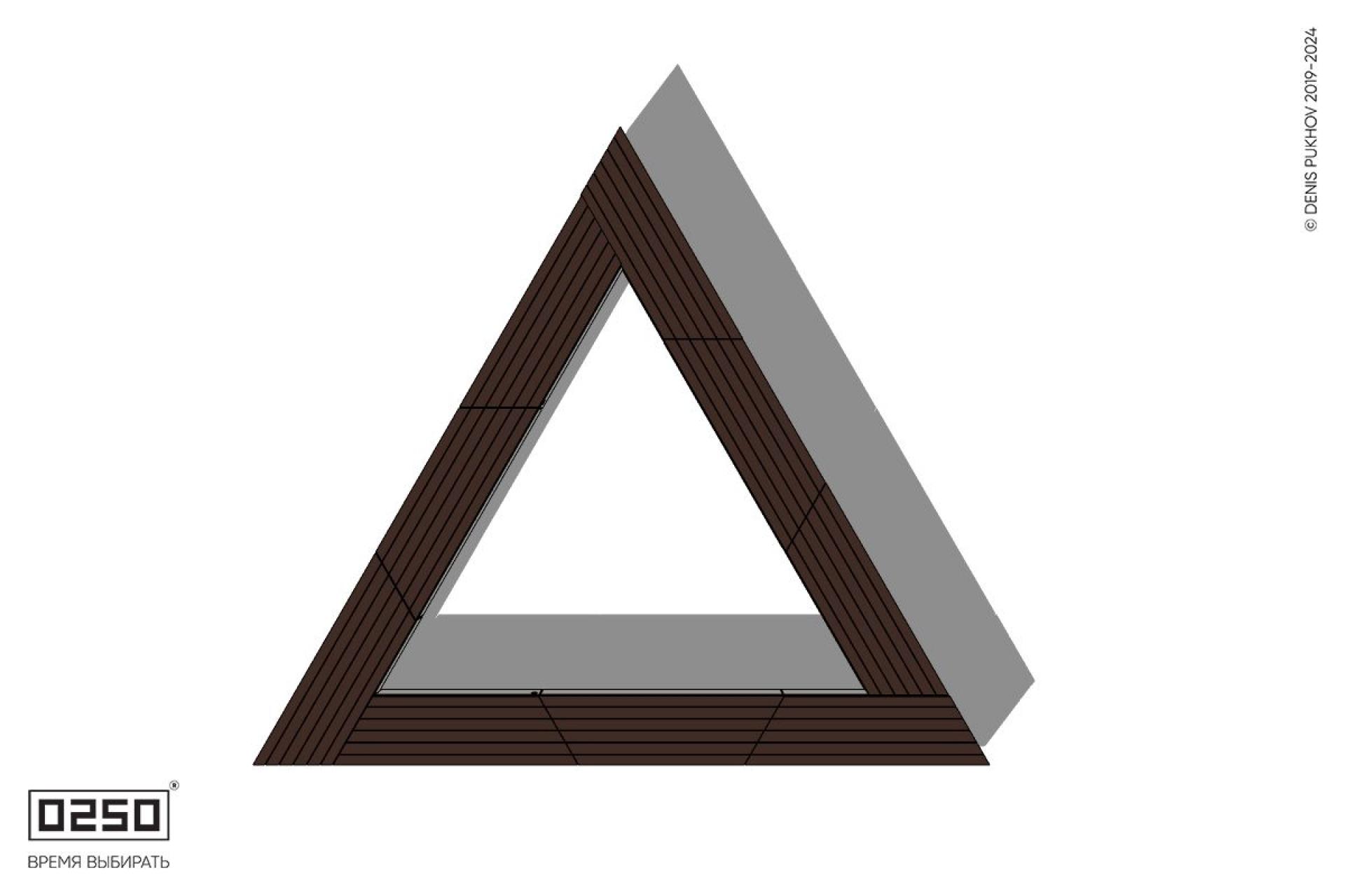 Уличная Треугольная трехпролетная скамейка на блоке производство 0250, module