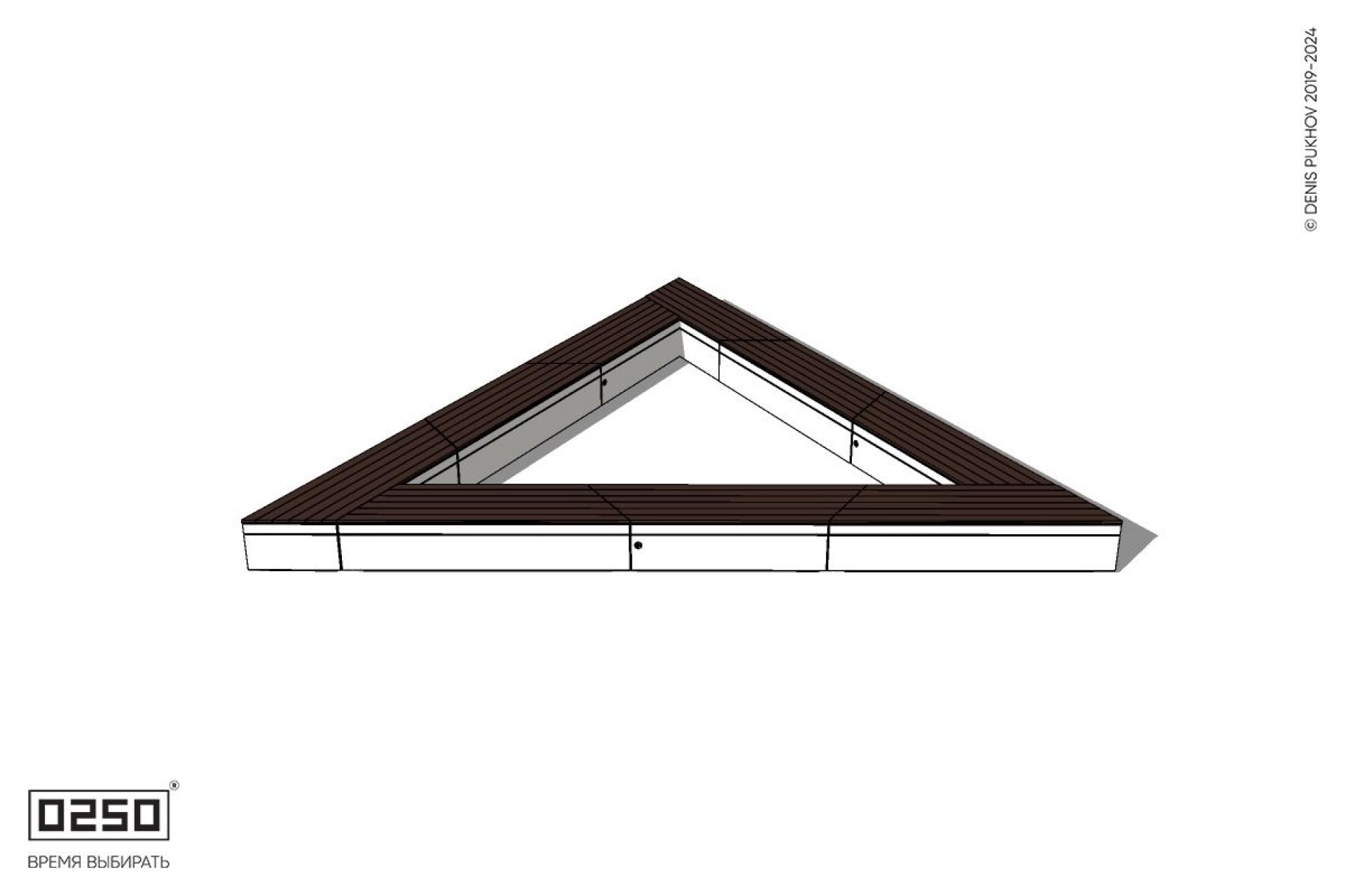 Уличная Треугольная трехпролетная скамейка на блоке производство 0250