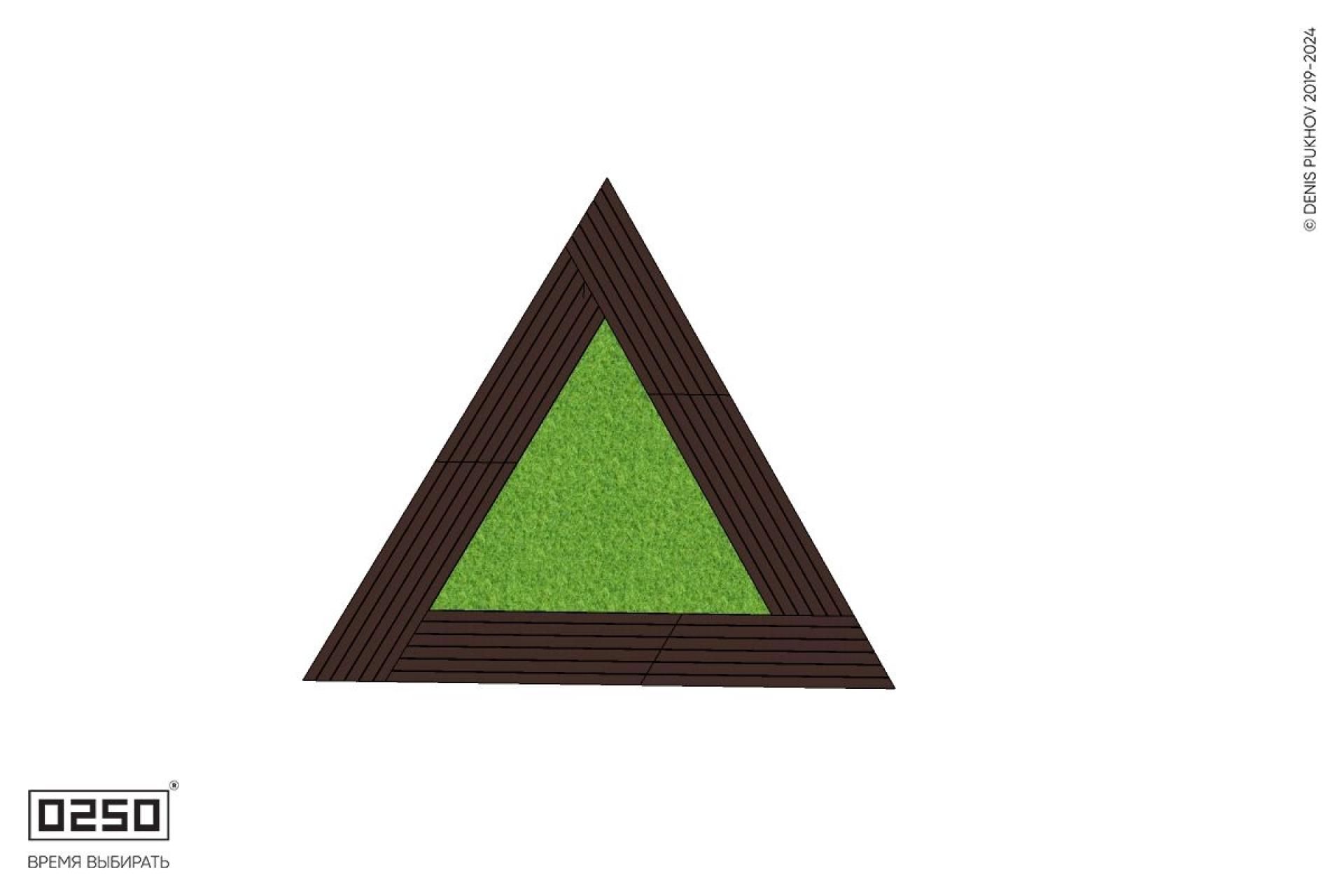 Уличная Треугольная двухпролетная скамейка цветник производство 0250