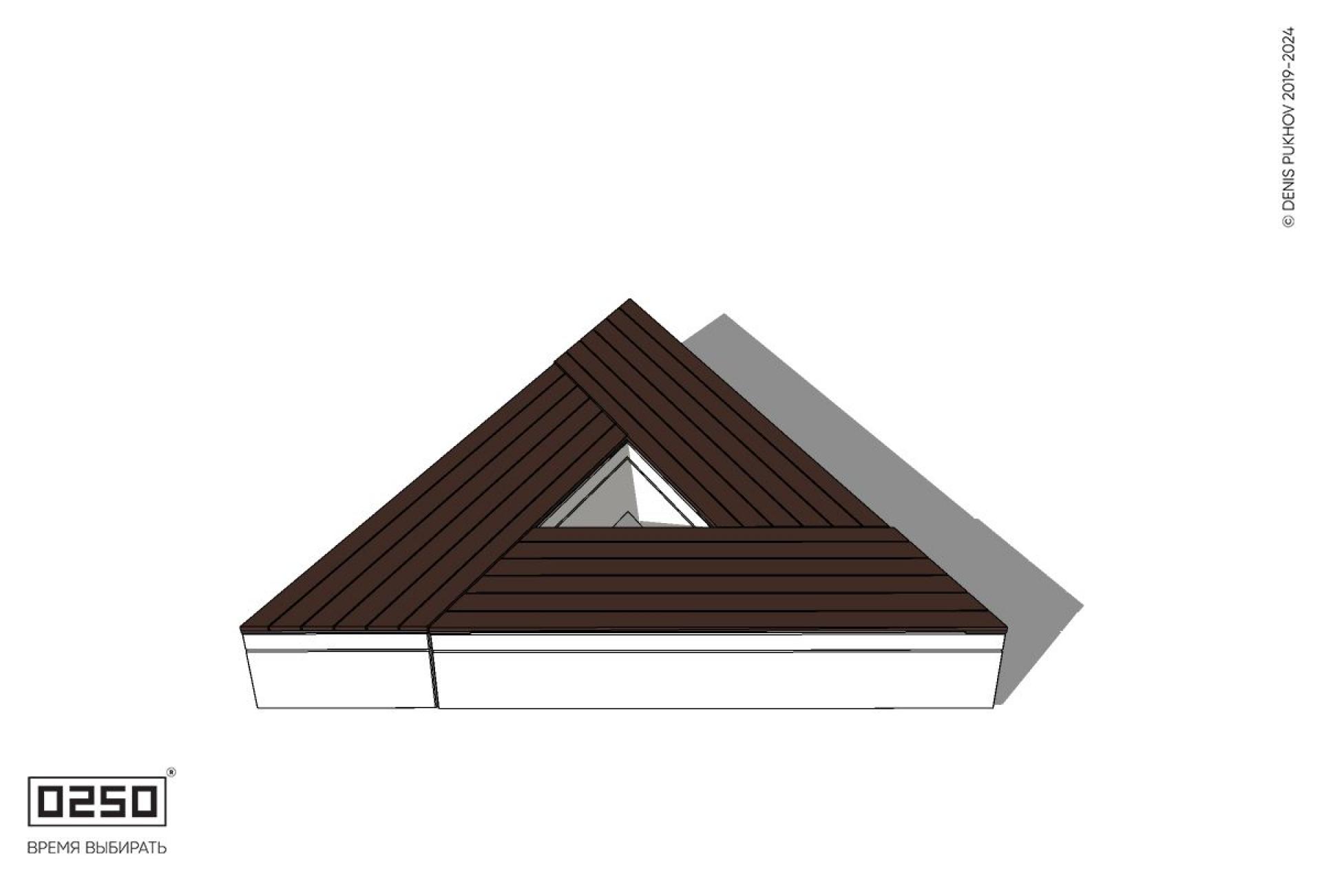 Уличная Треугольная скамейка на блоке производство 0250