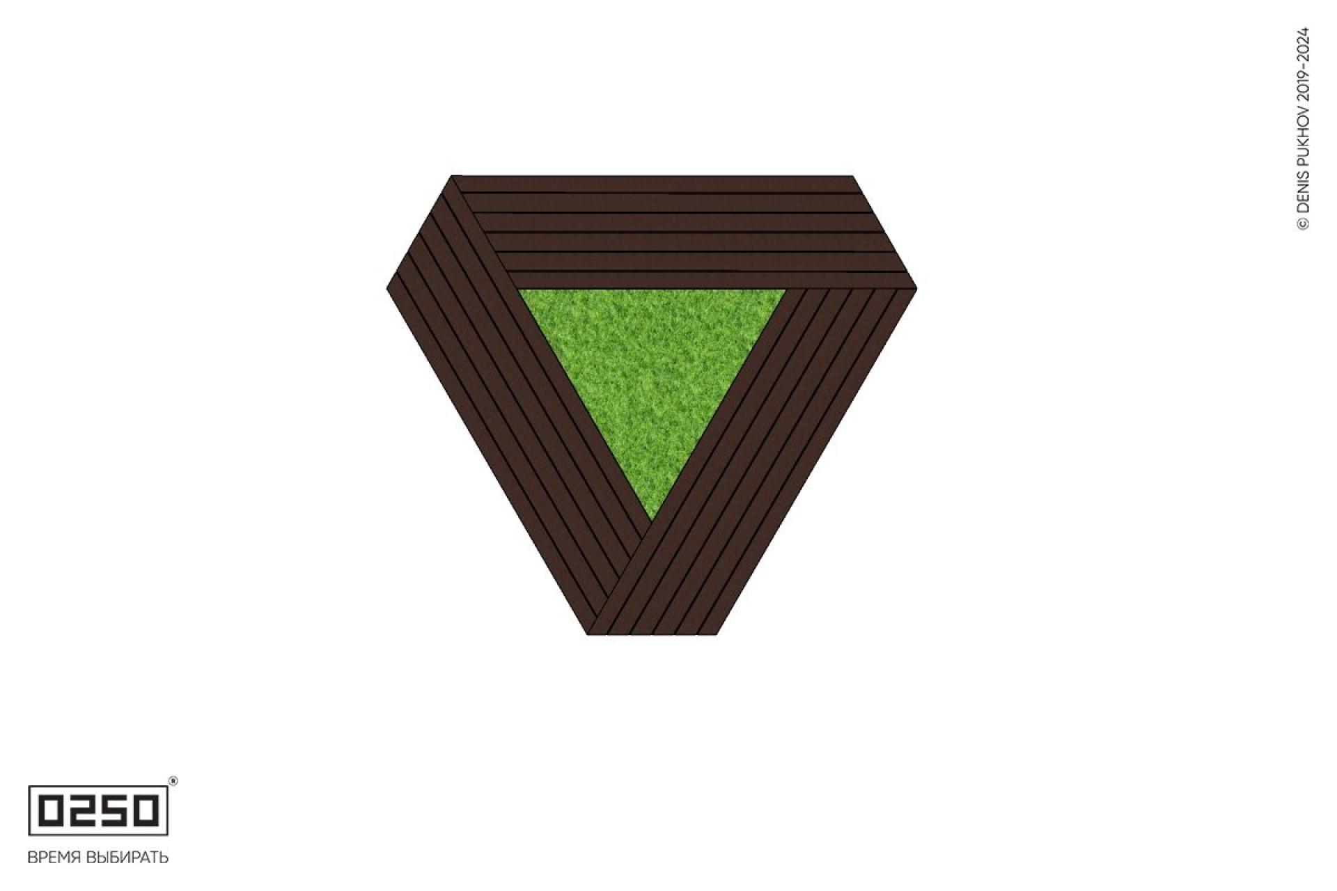 Уличная Треугольная скамейка цветник усеченная производство 0250