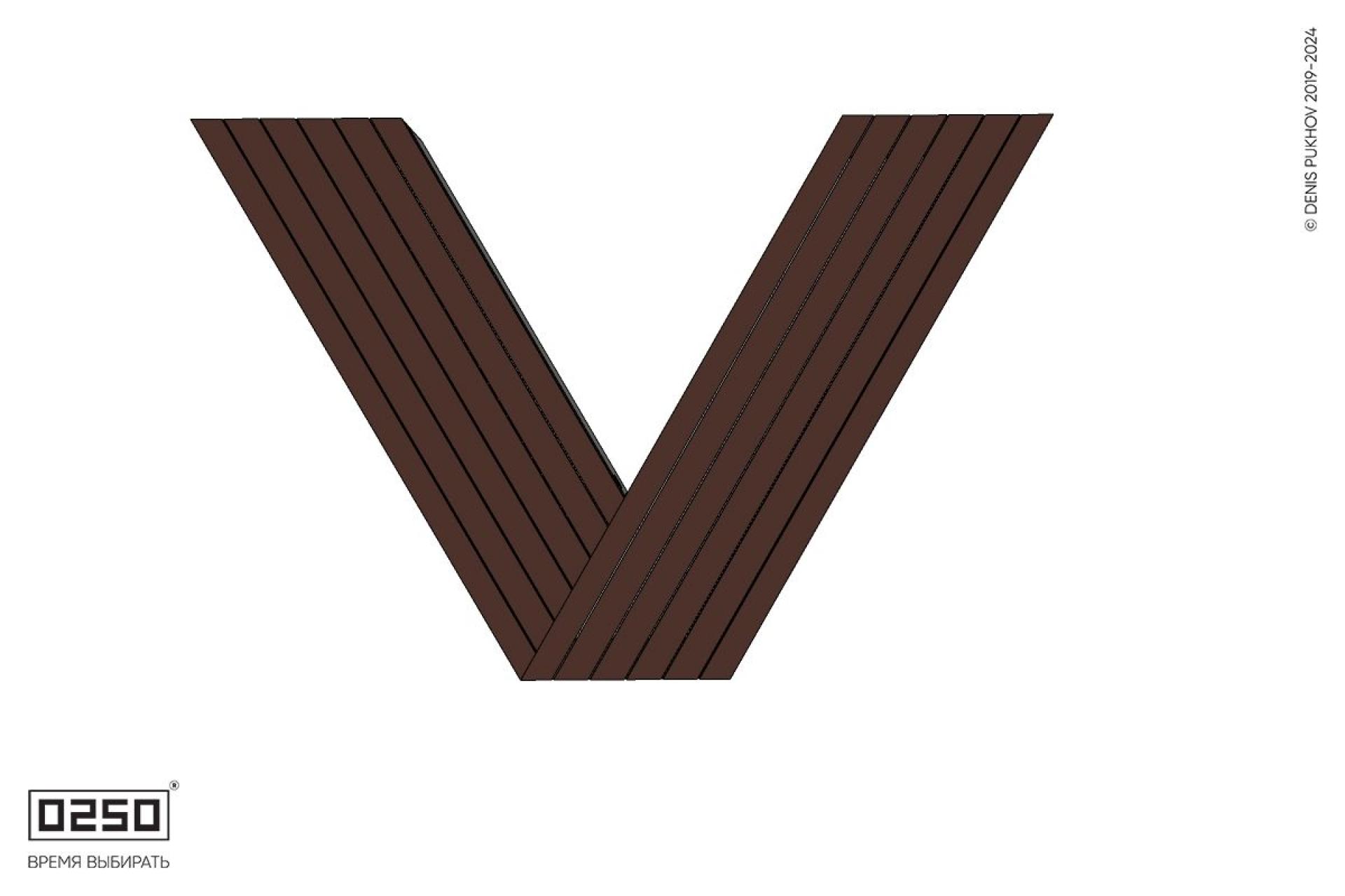 V-образная усеченная скамейка на блоке Уличная V-образная усеченная скамейка на блоке производство 0250, module