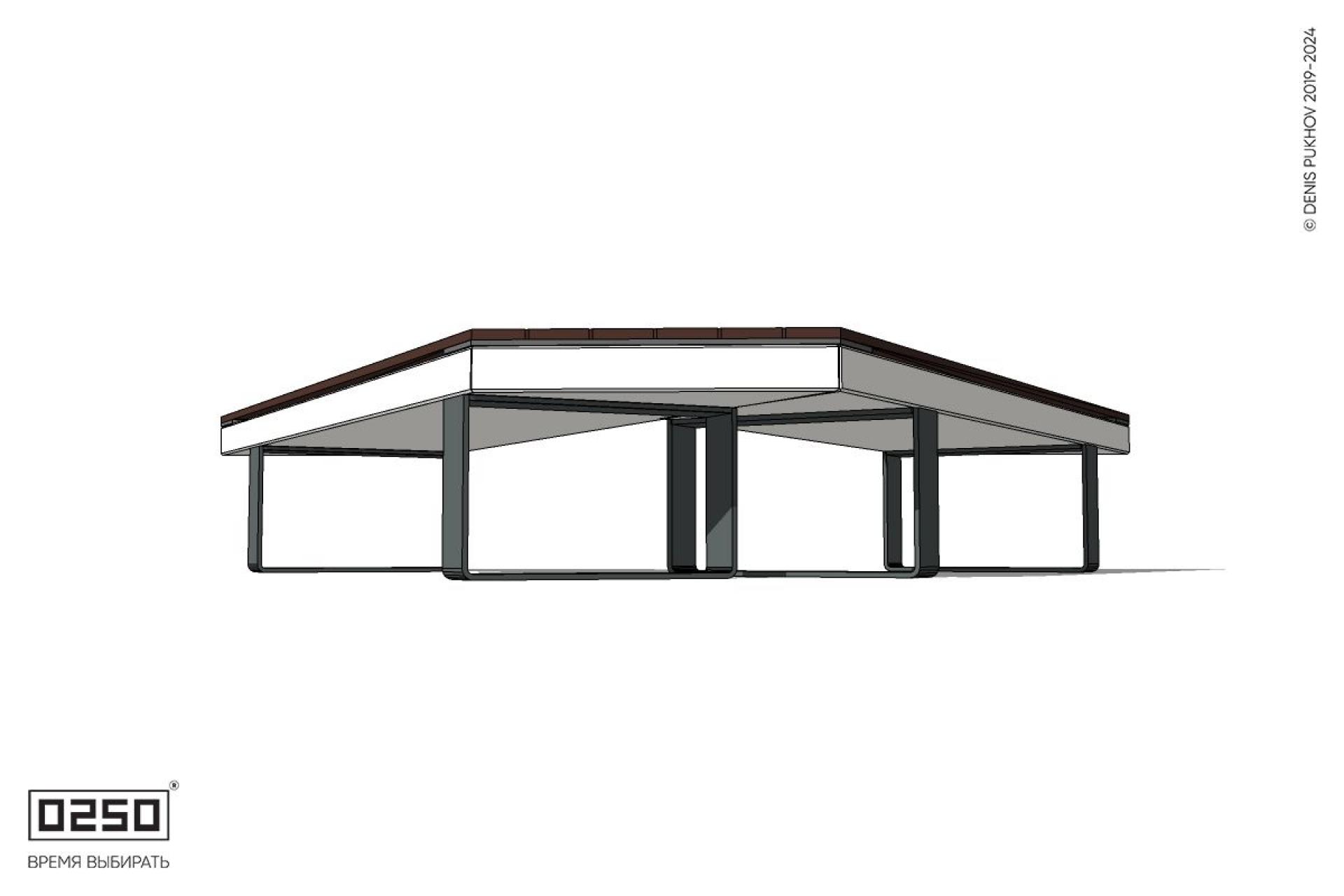 Уличная V-образная усеченная скамейка на ножках производство 0250