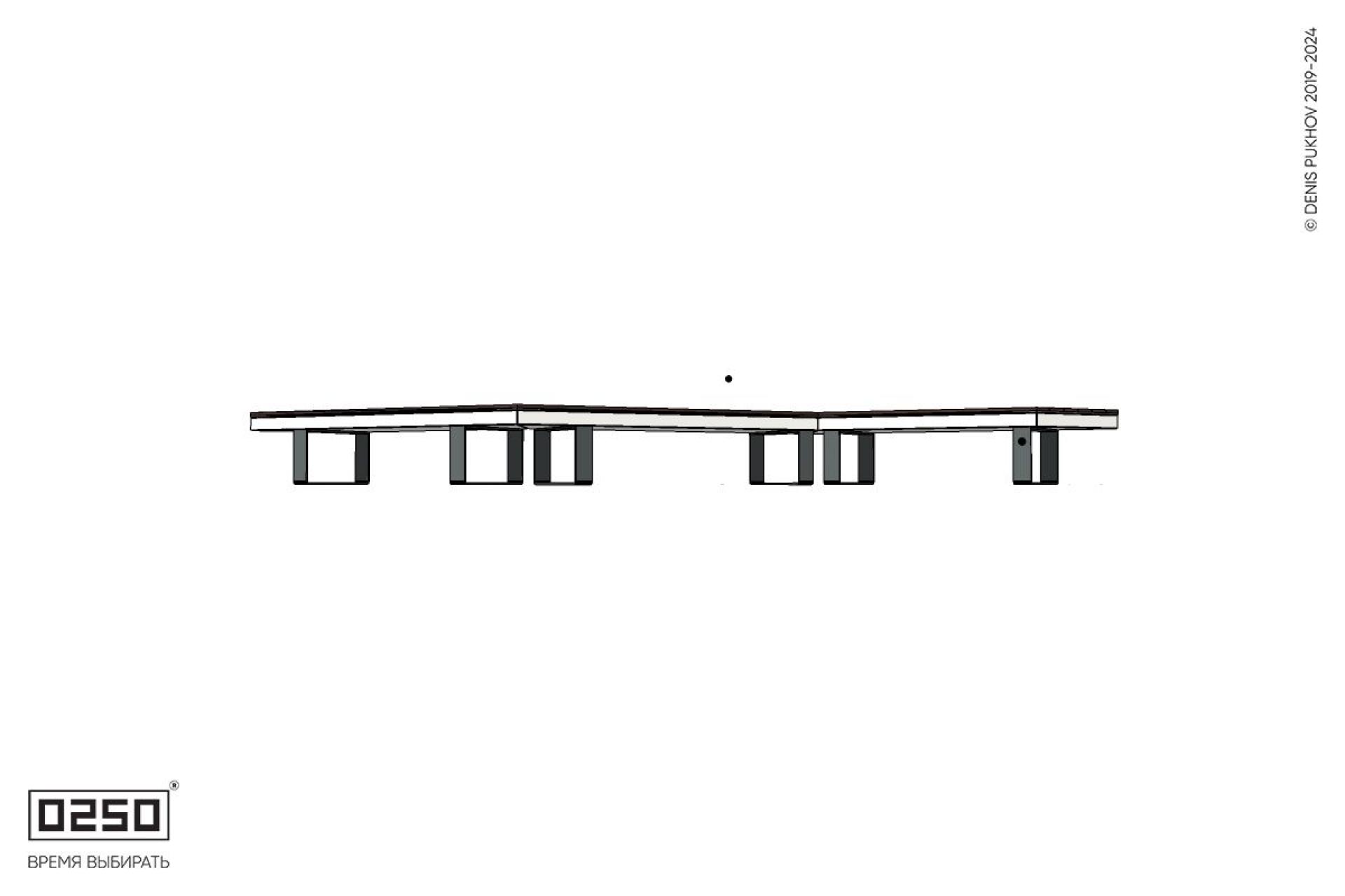 Уличная Z-образная трапецеидальная удлиненная скамейка на ножках производство 0250