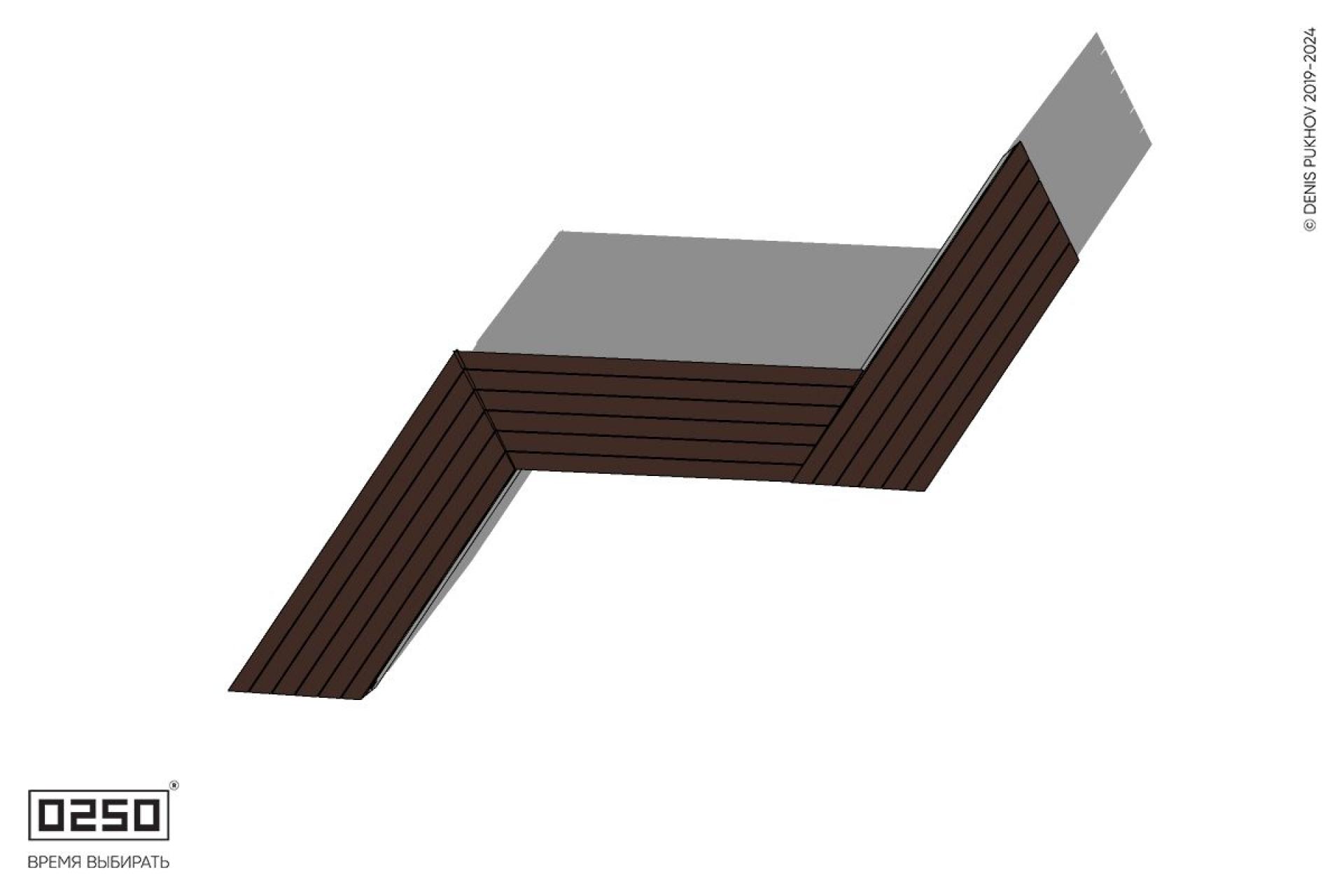 Уличная Z-образная трапецеидальная скамейка на блоке производство 0250, module